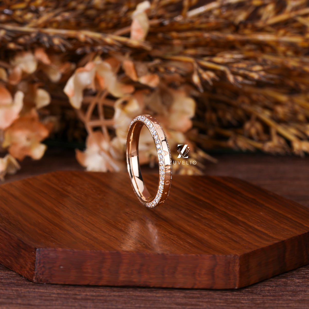 Personalized Diamond Wedding Band