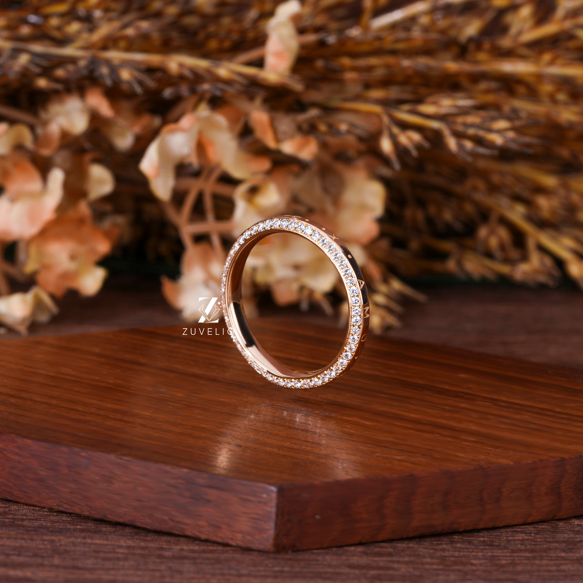 Personalized Diamond Wedding Band