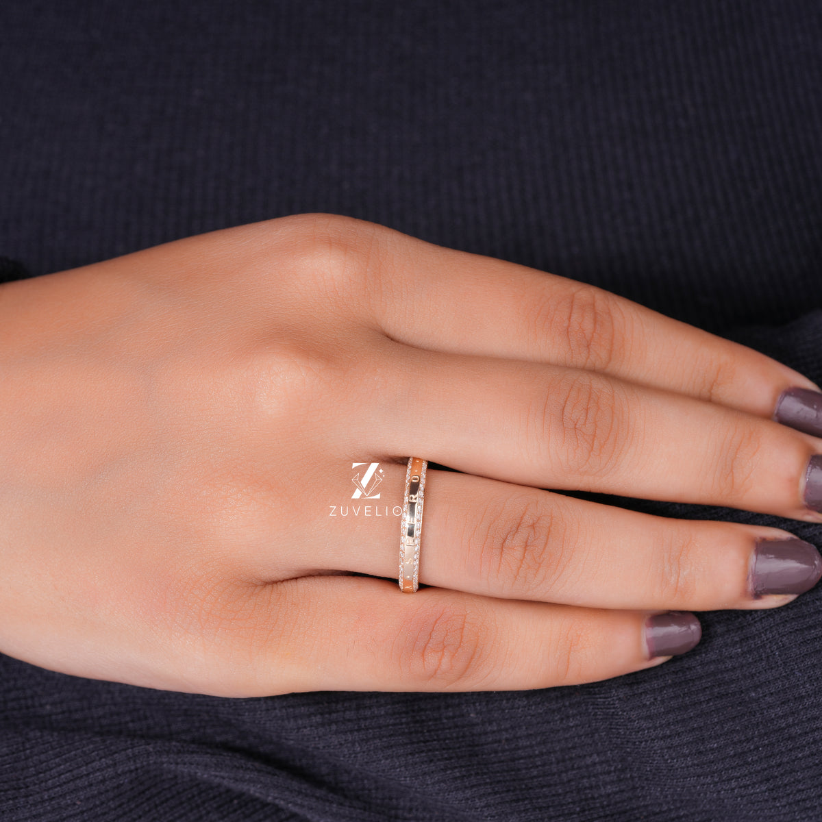 Personalized Diamond Wedding Band