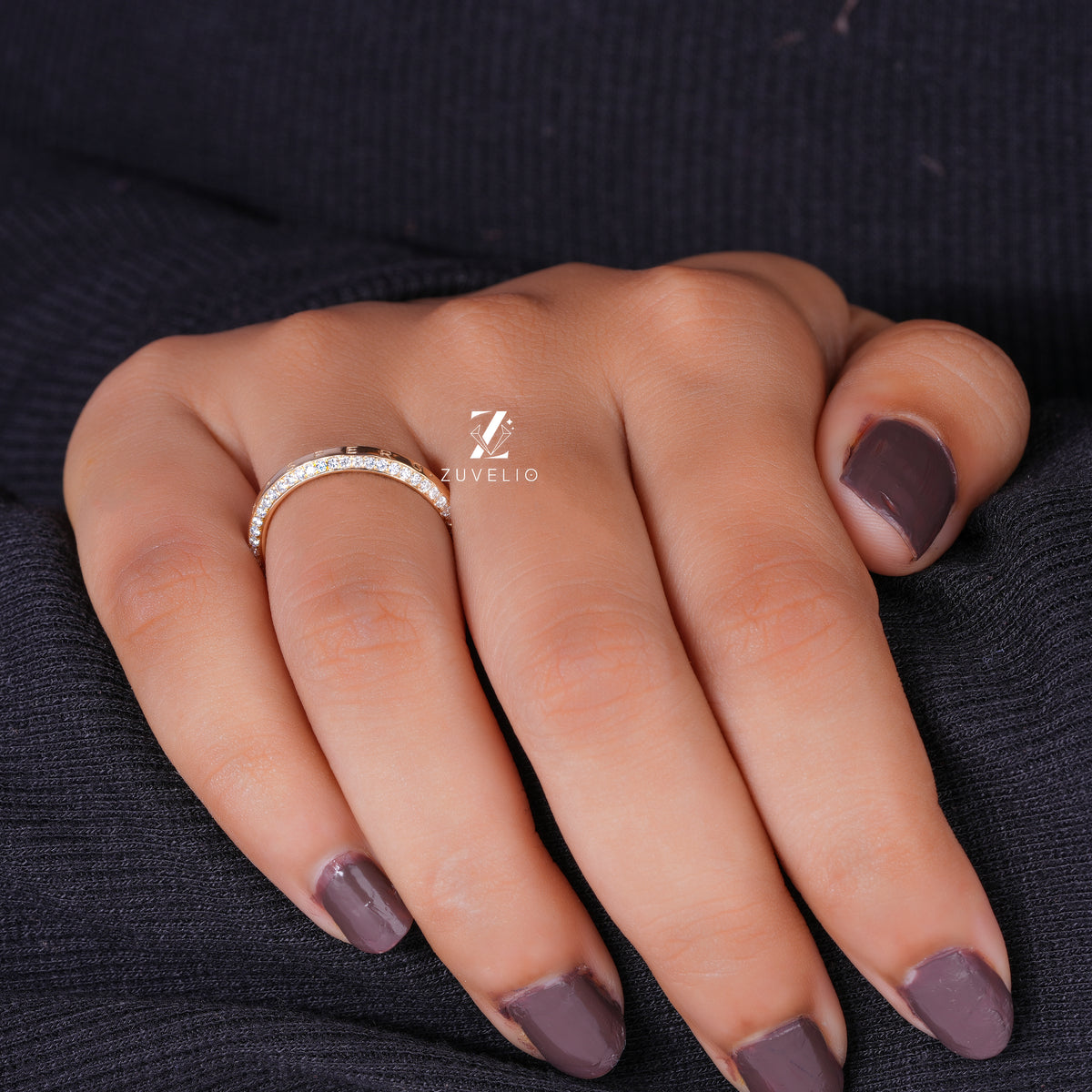 Personalized Diamond Wedding Band