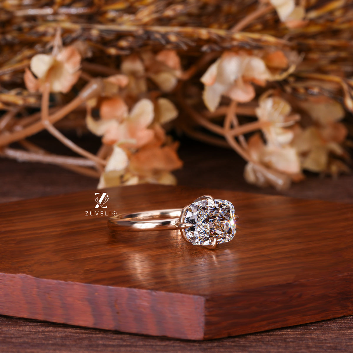 East West Cushion Diamond