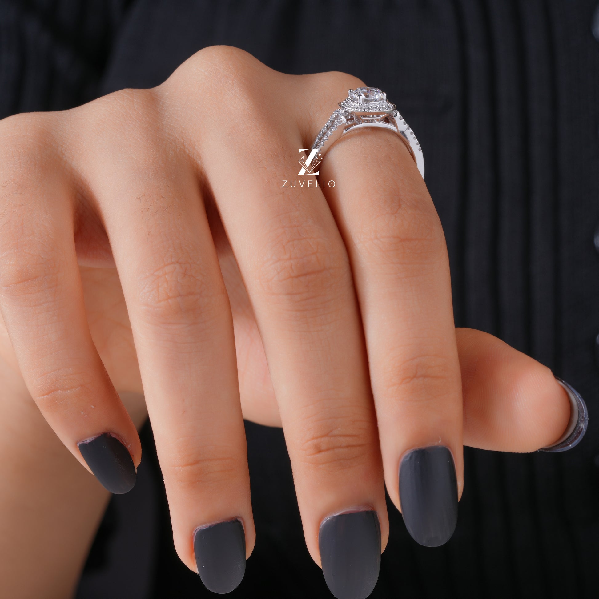 Diamond Halo Engagement Ring