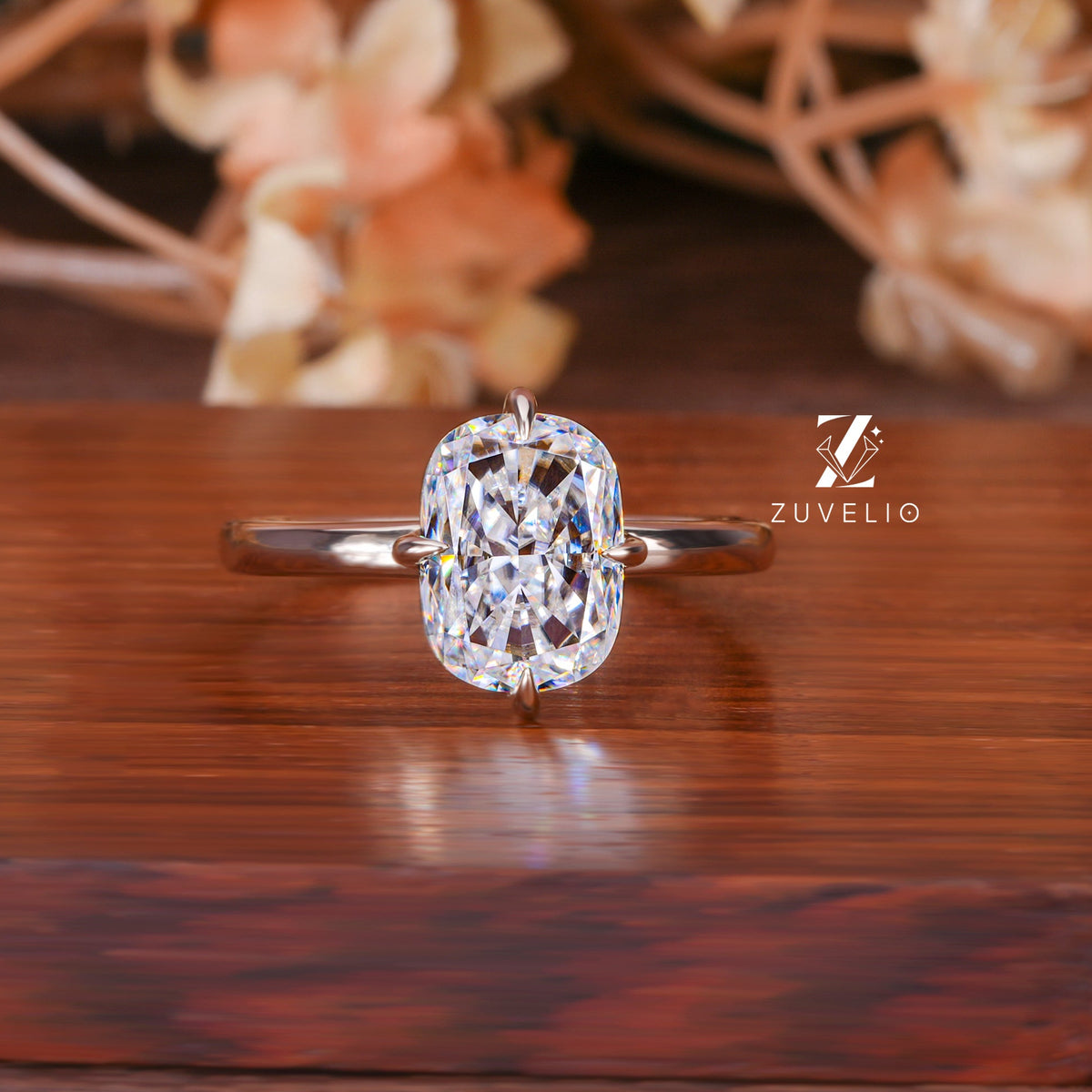 Designer Cushion Moissanite Ring