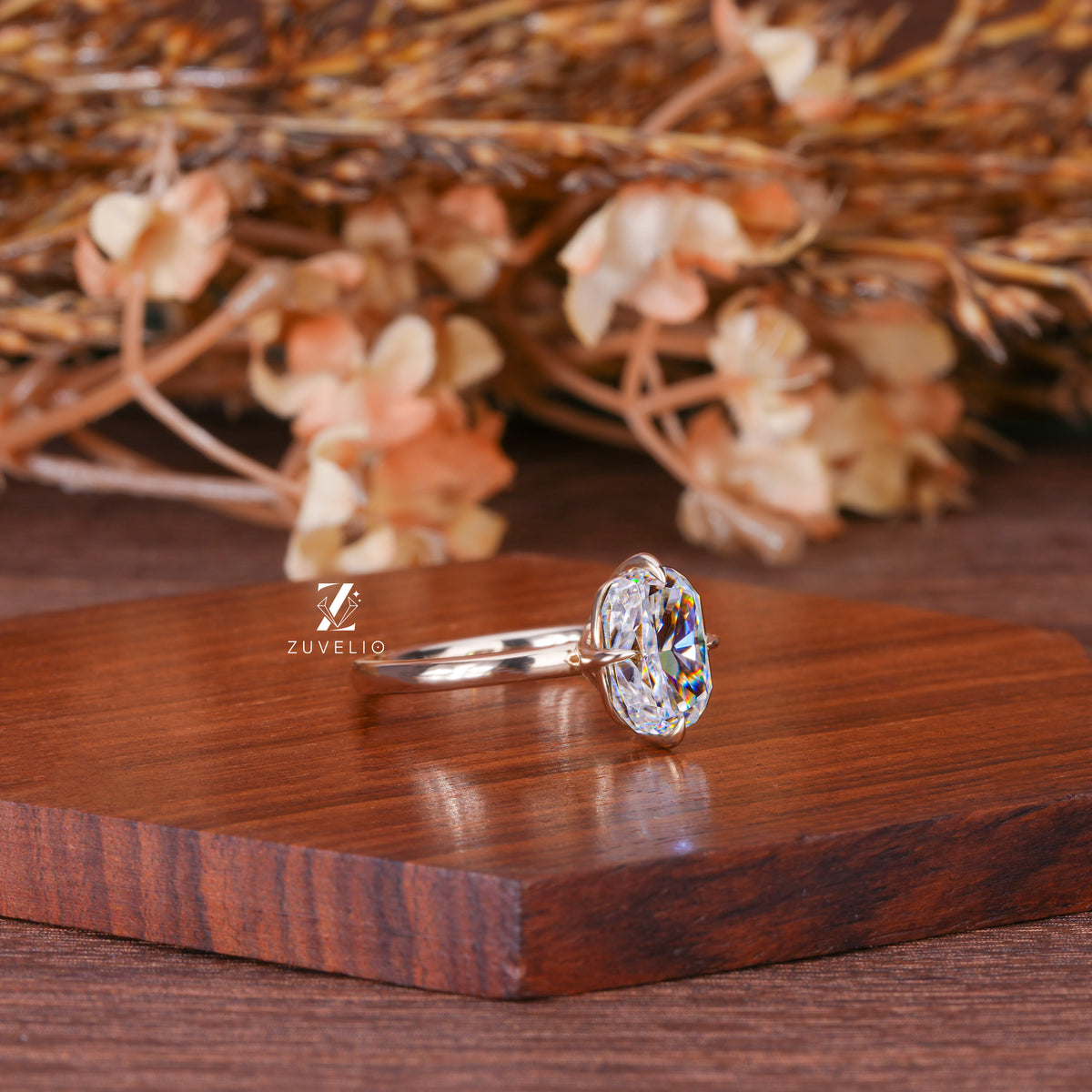 Designer Cushion Moissanite Ring