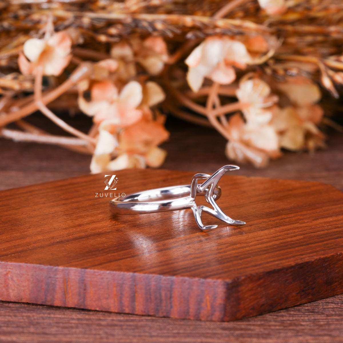 Cushion Solitaire Mount Ring