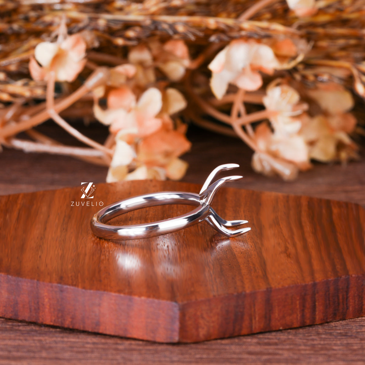 Cushion Solitaire Mount Ring