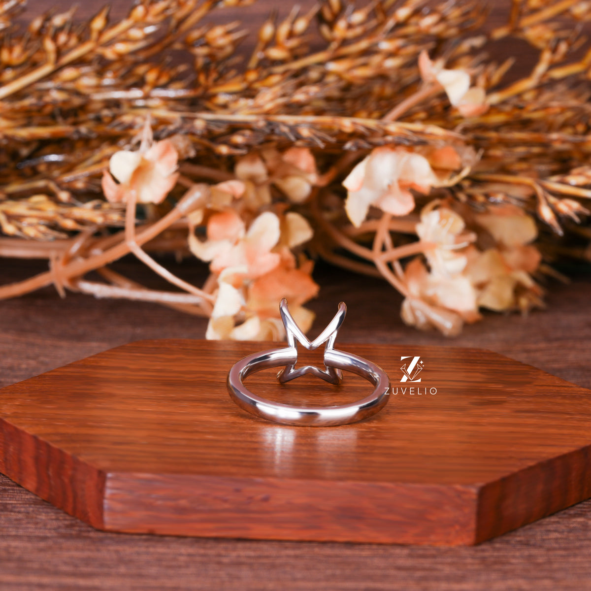 Cushion Solitaire Mount Ring