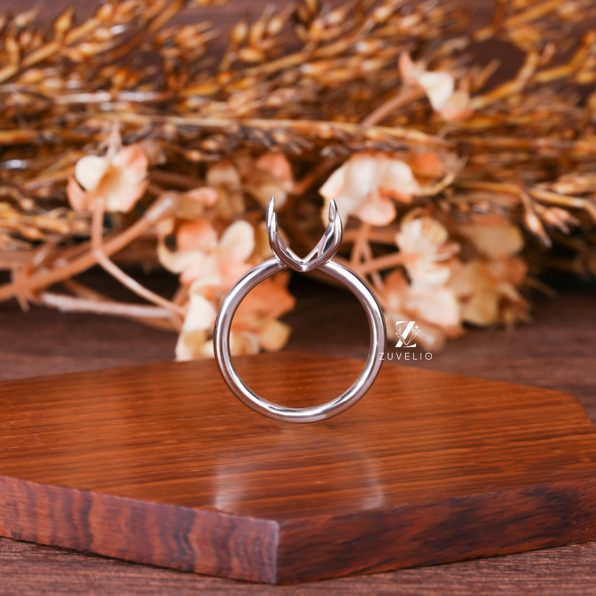 Cushion Solitaire Mount Ring