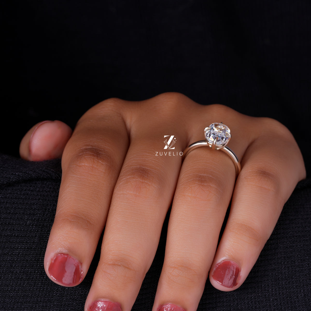 Designer Cushion Moissanite Ring