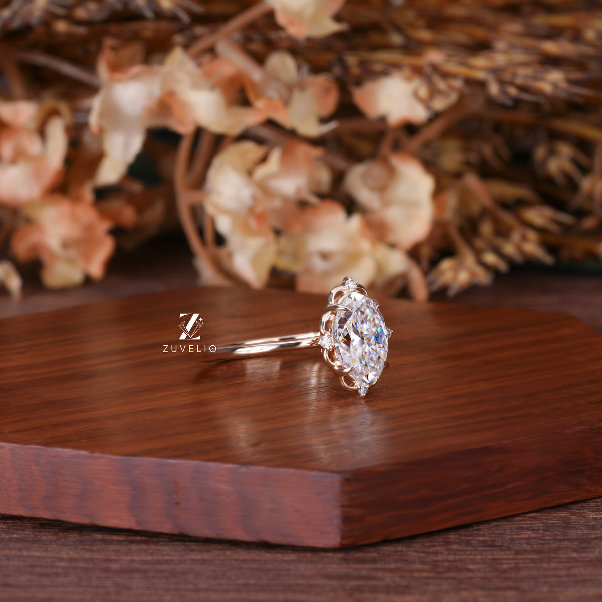 Vintage Moissanite Halo Ring