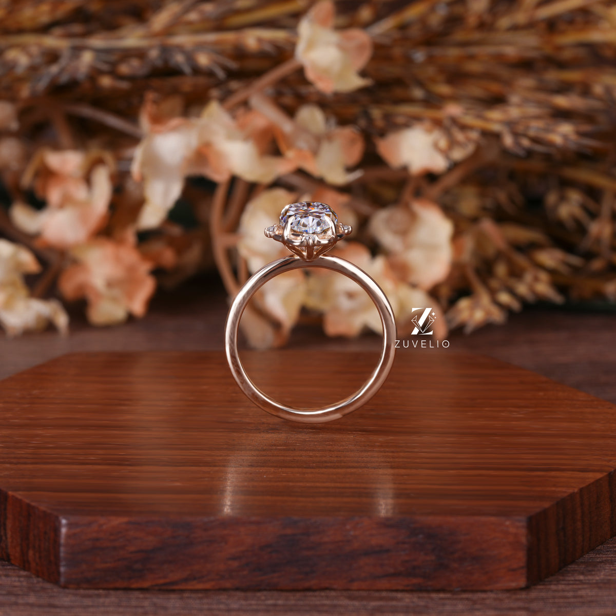 Vintage Moissanite Halo Ring