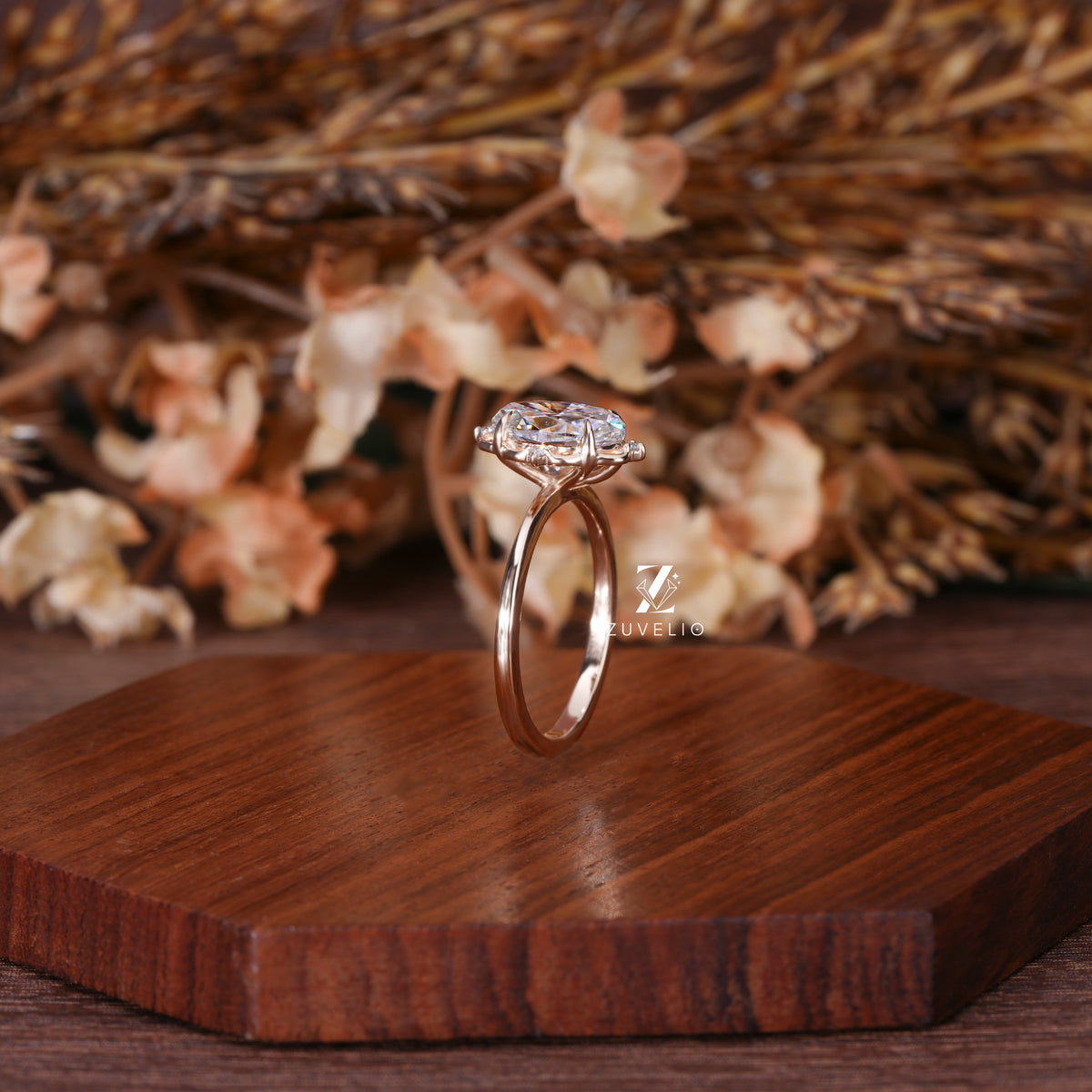 Vintage Moissanite Halo Ring