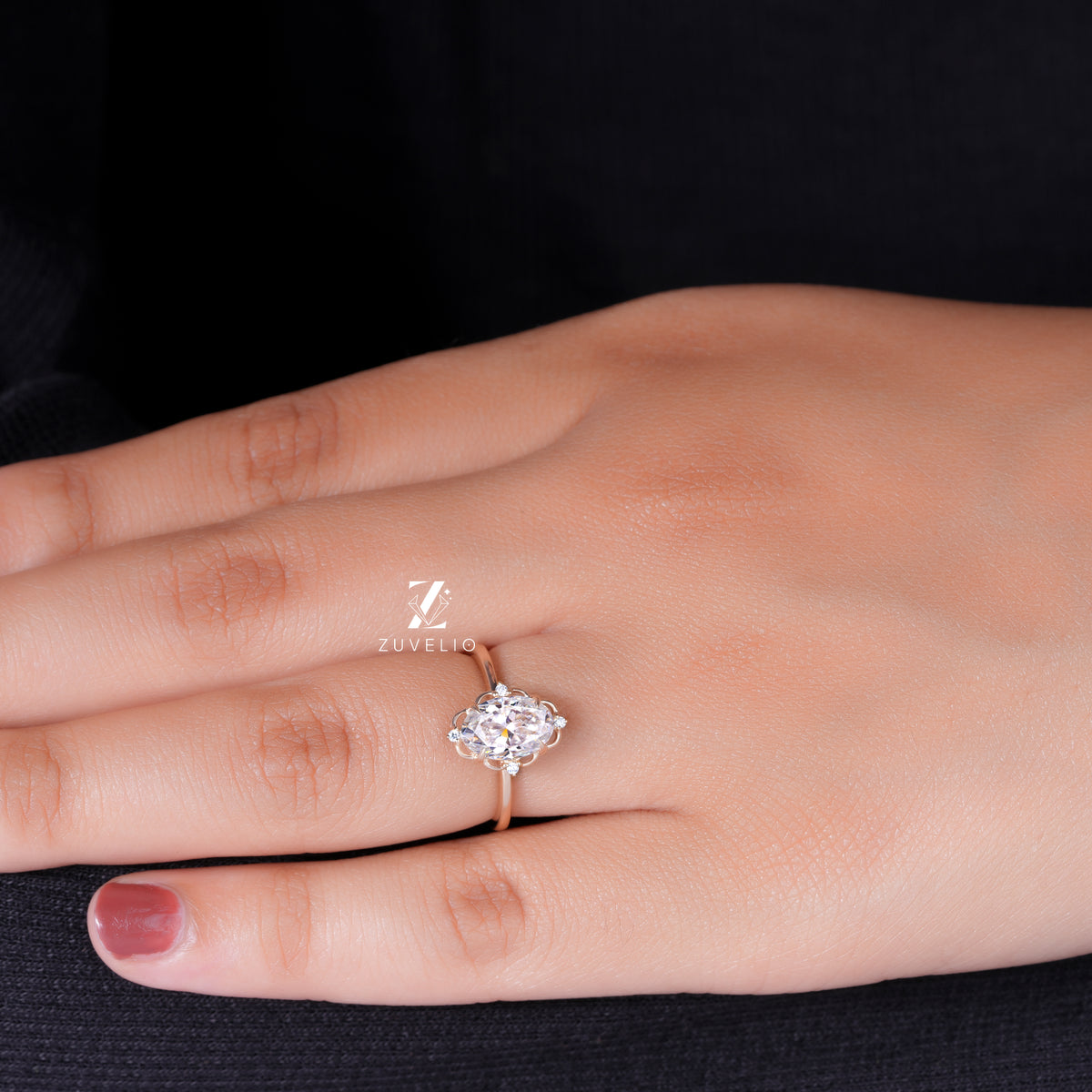 Vintage Moissanite Halo Ring