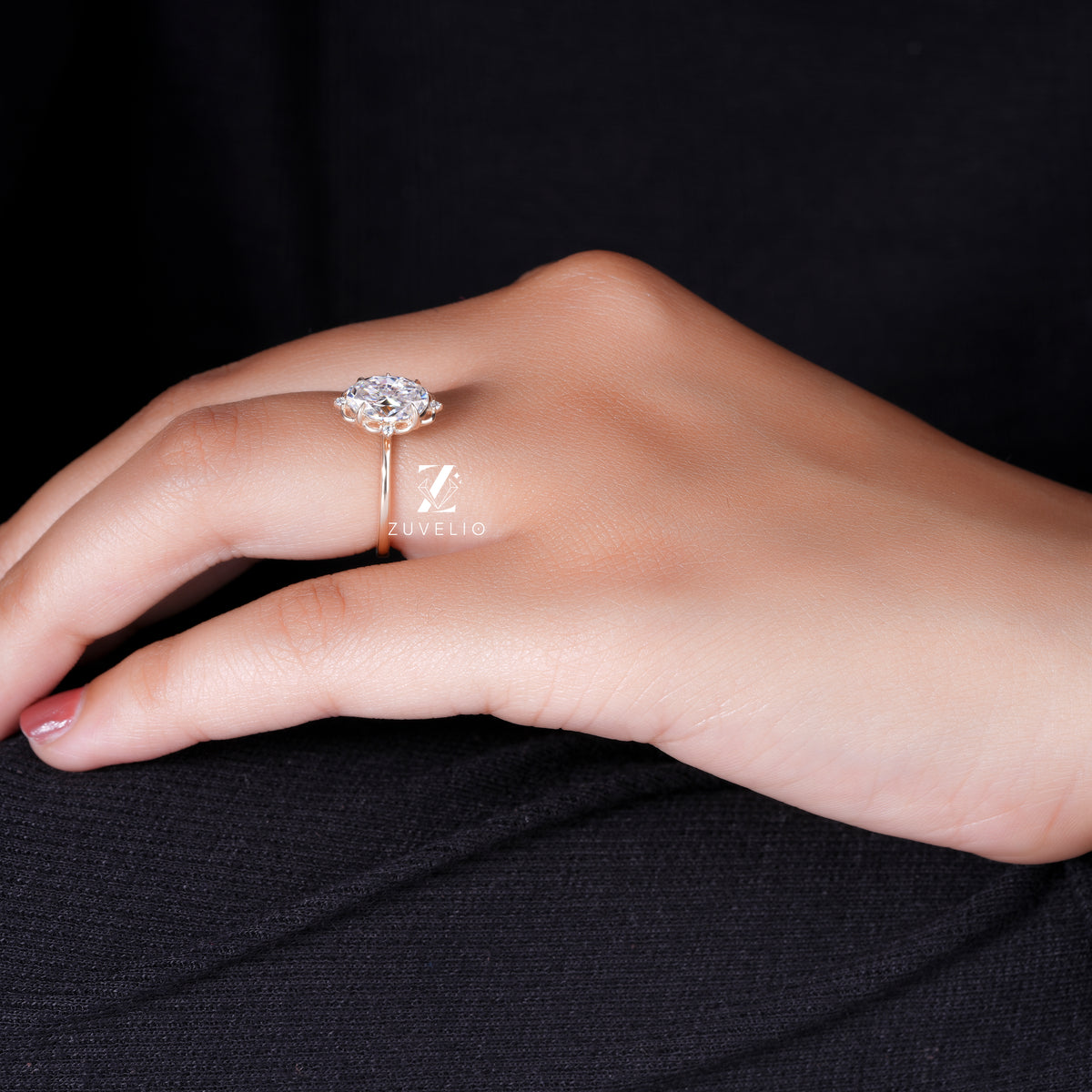 Vintage Moissanite Halo Ring
