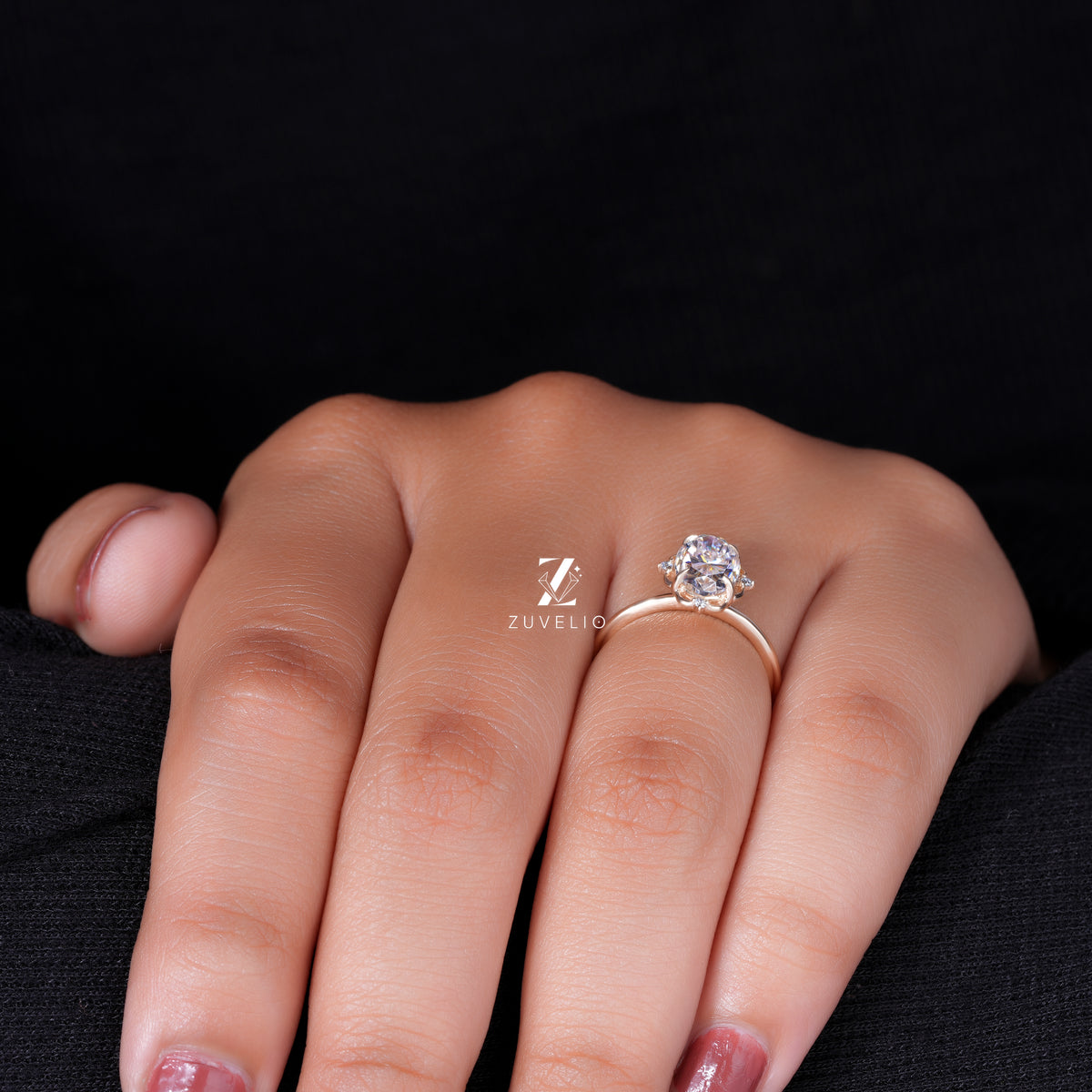 Vintage Moissanite Halo Ring