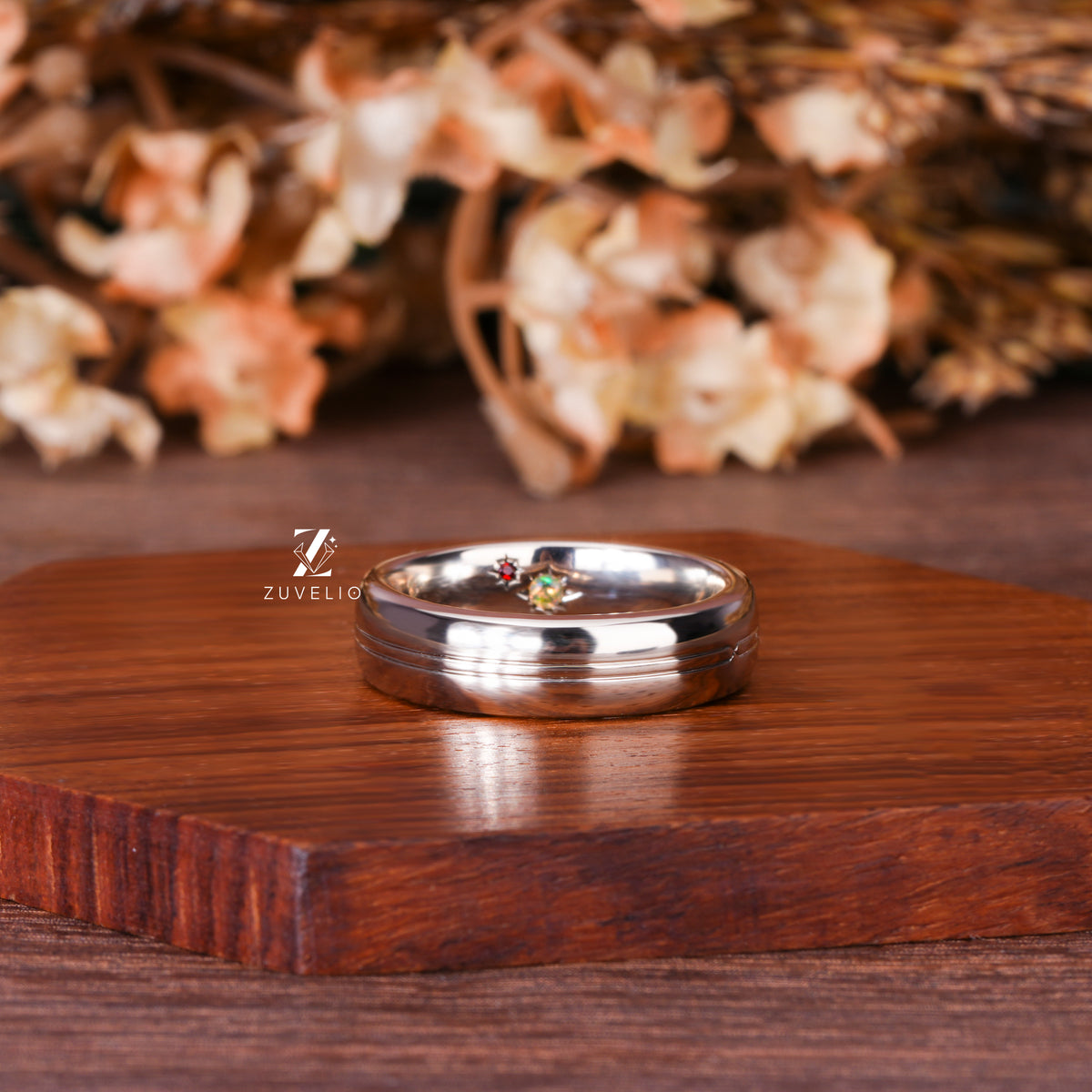 Men's Custom Gemstone Band
