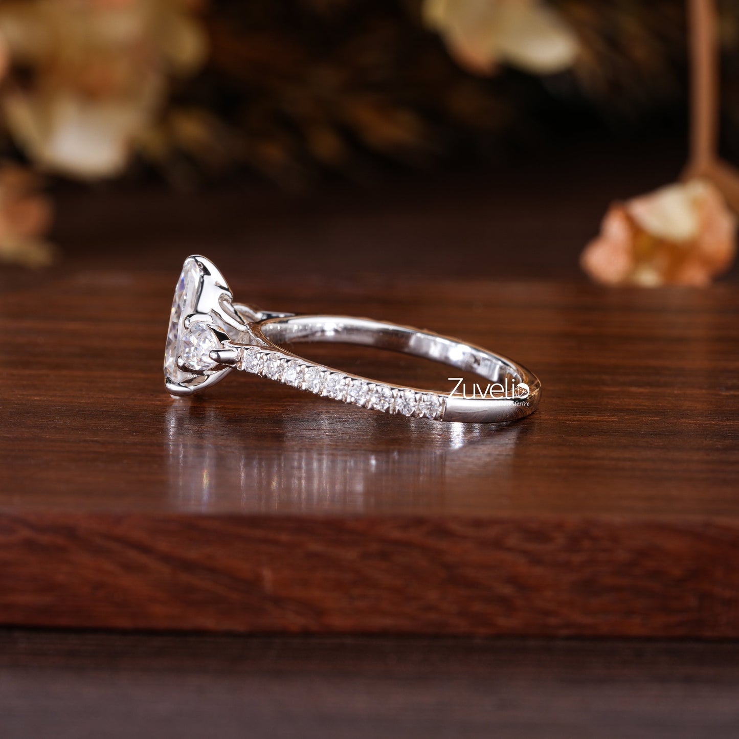 Pear Shaped Moissanite Ring - Zuvelio.com
