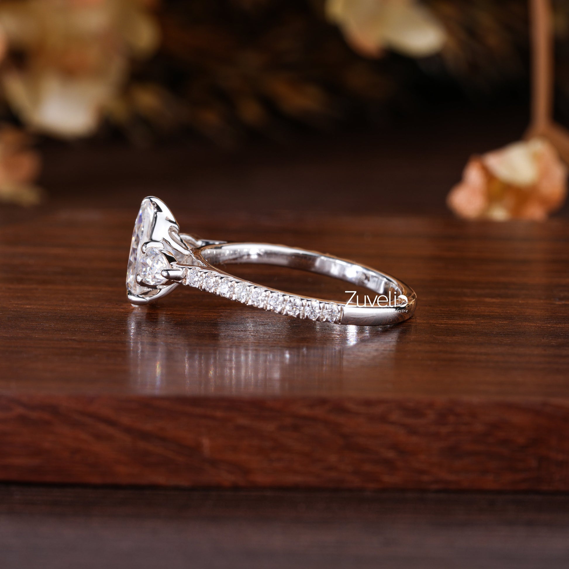 Pear Shaped Moissanite Ring - Zuvelio.com