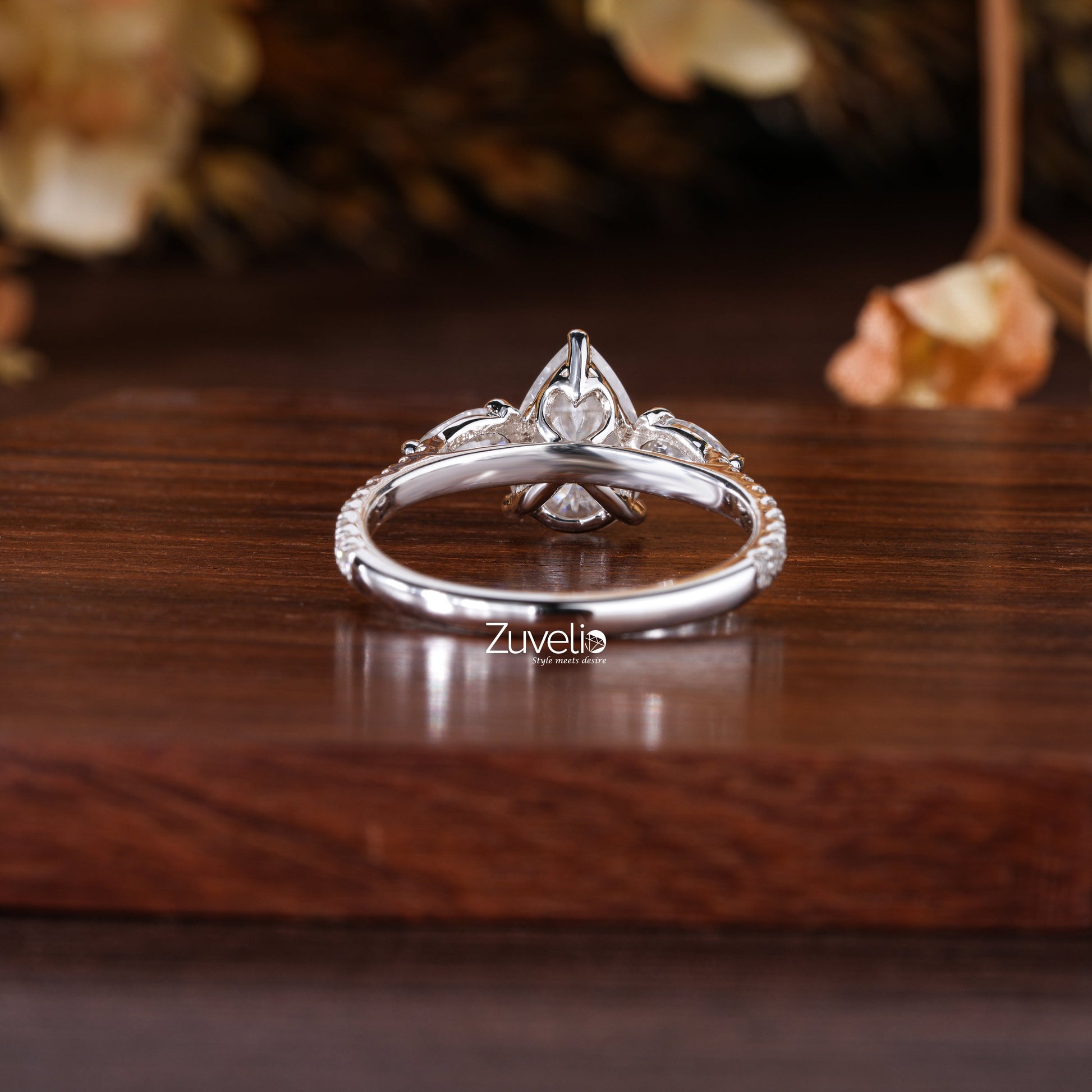 Pear Shaped Moissanite Ring - Zuvelio.com