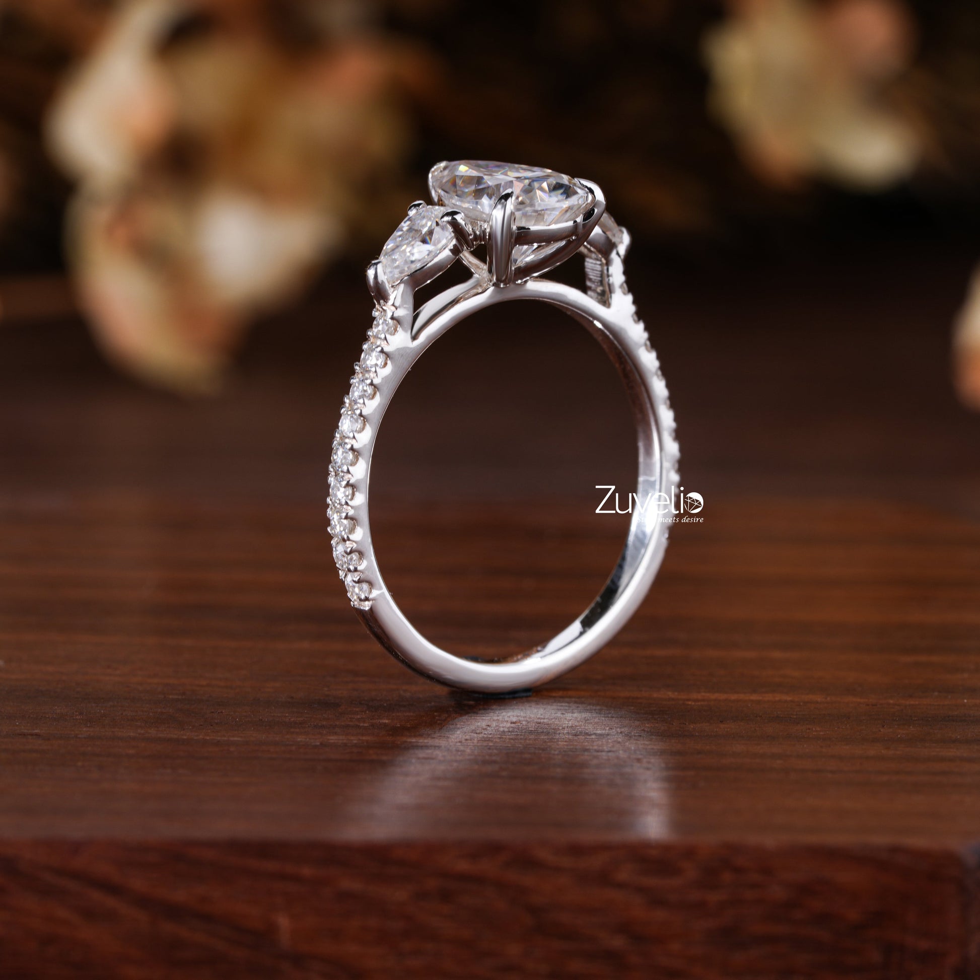 Pear Shaped Moissanite Ring - Zuvelio.com