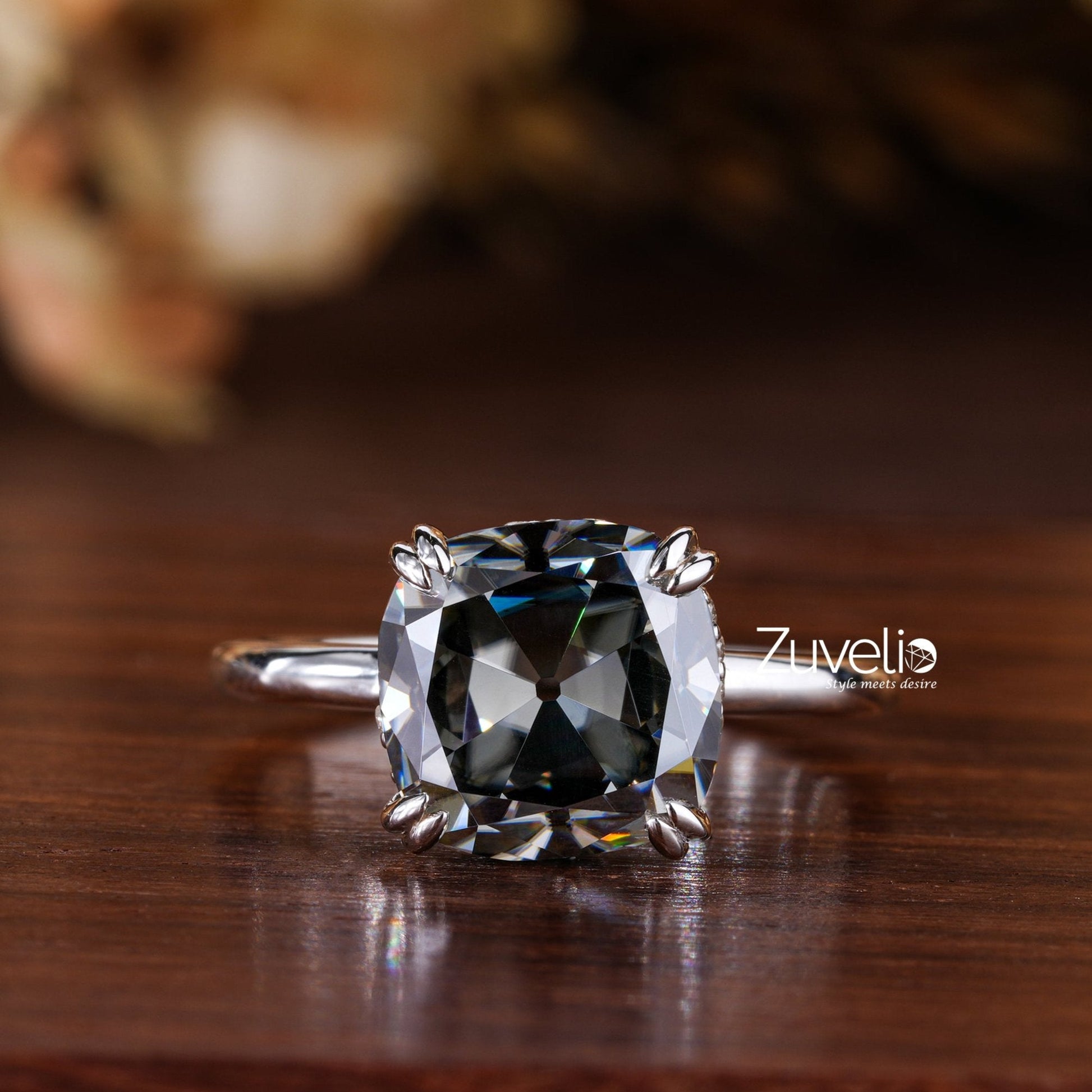 Grey Moissanite Ring - Zuvelio.com