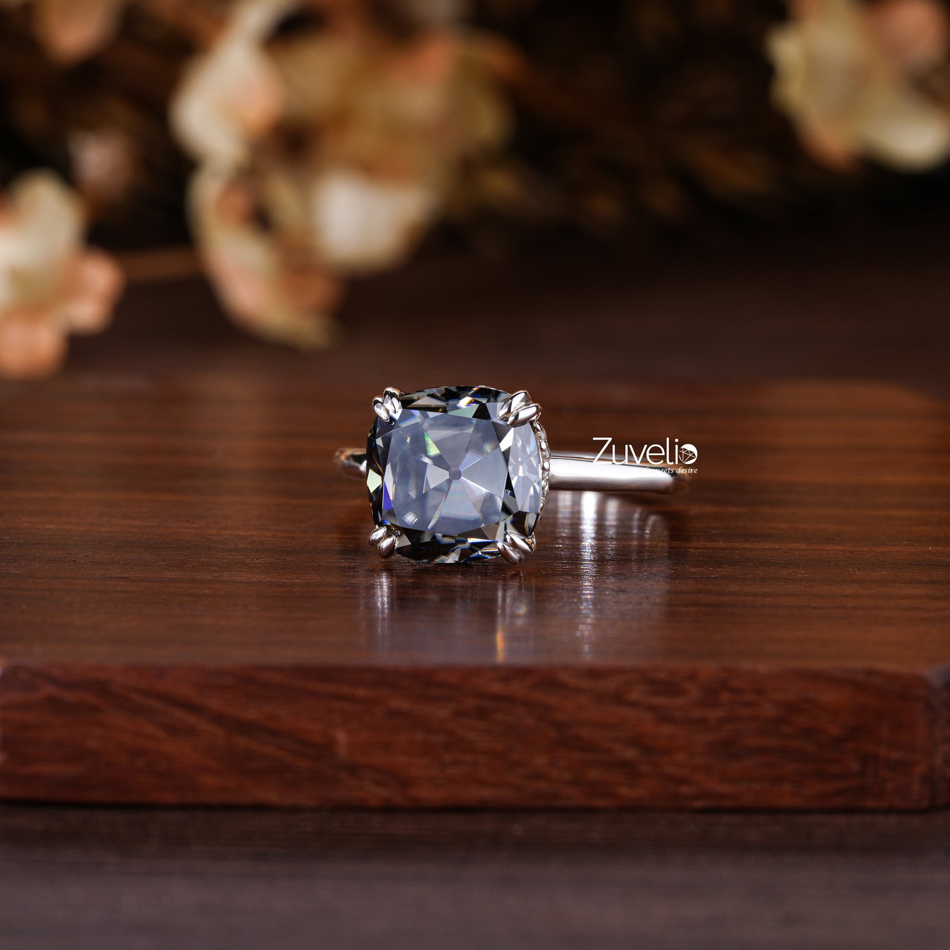 Grey Moissanite Ring - Zuvelio.com