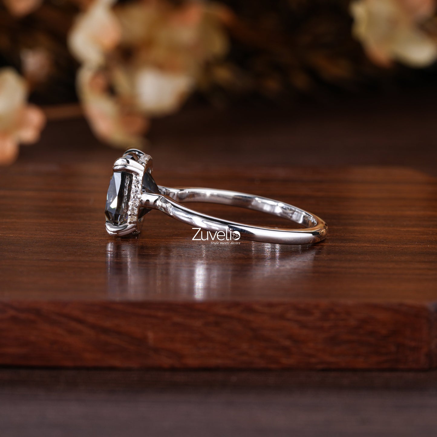 Grey Moissanite Ring - Zuvelio.com