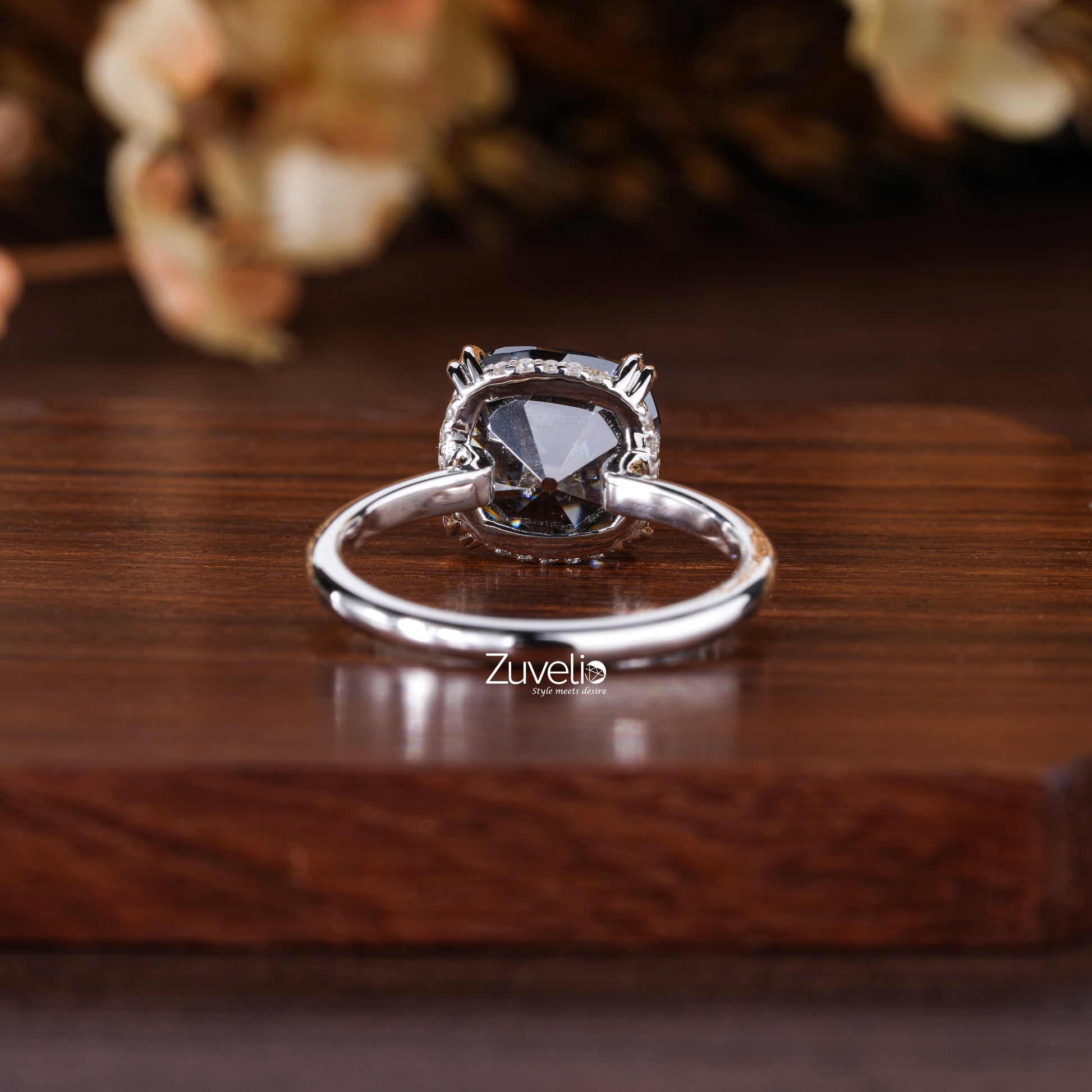 Grey Moissanite Ring - Zuvelio.com
