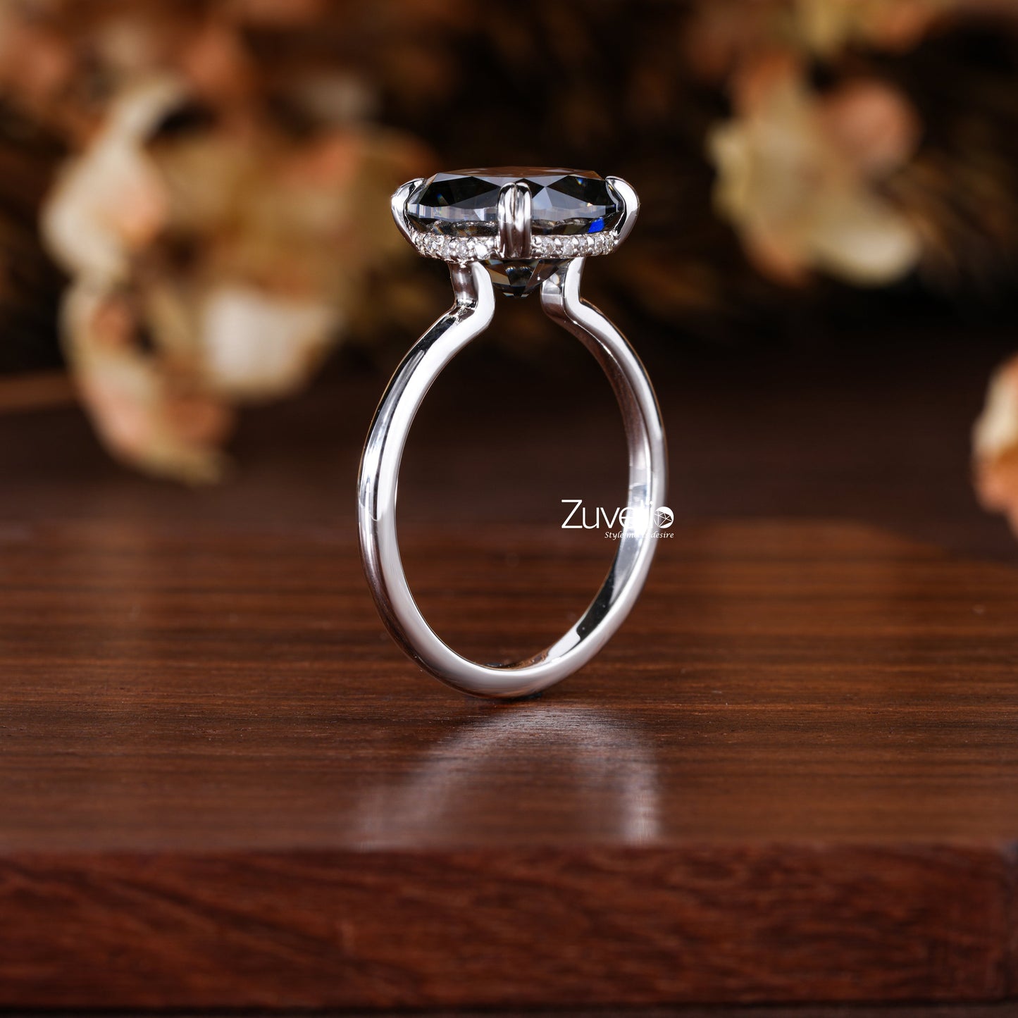 Grey Moissanite Ring - Zuvelio.com