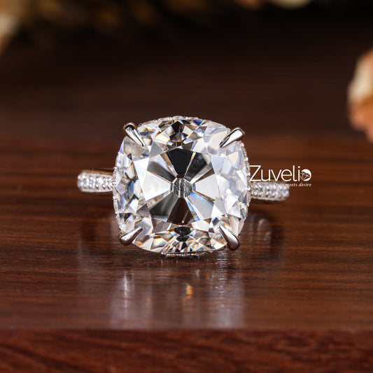 Ice Crushed Cushion Ring