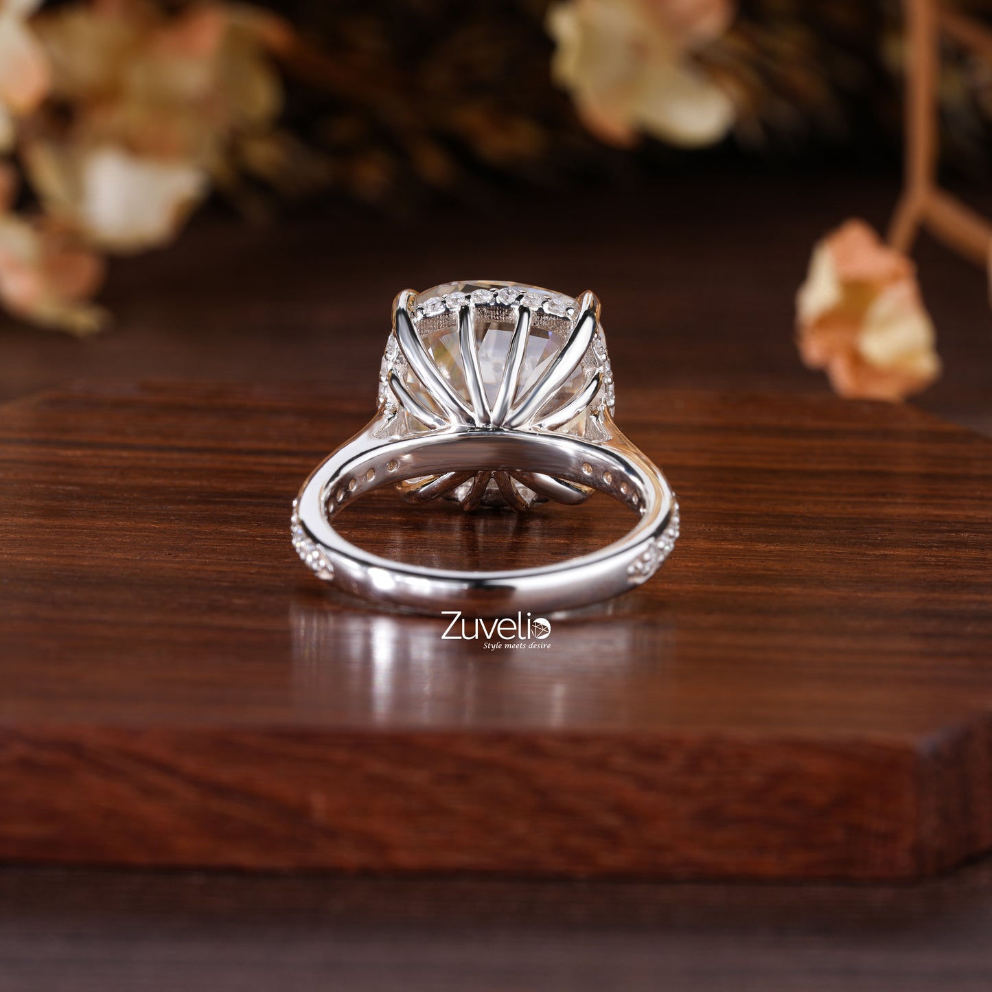 Ice Crushed Cushion Ring
