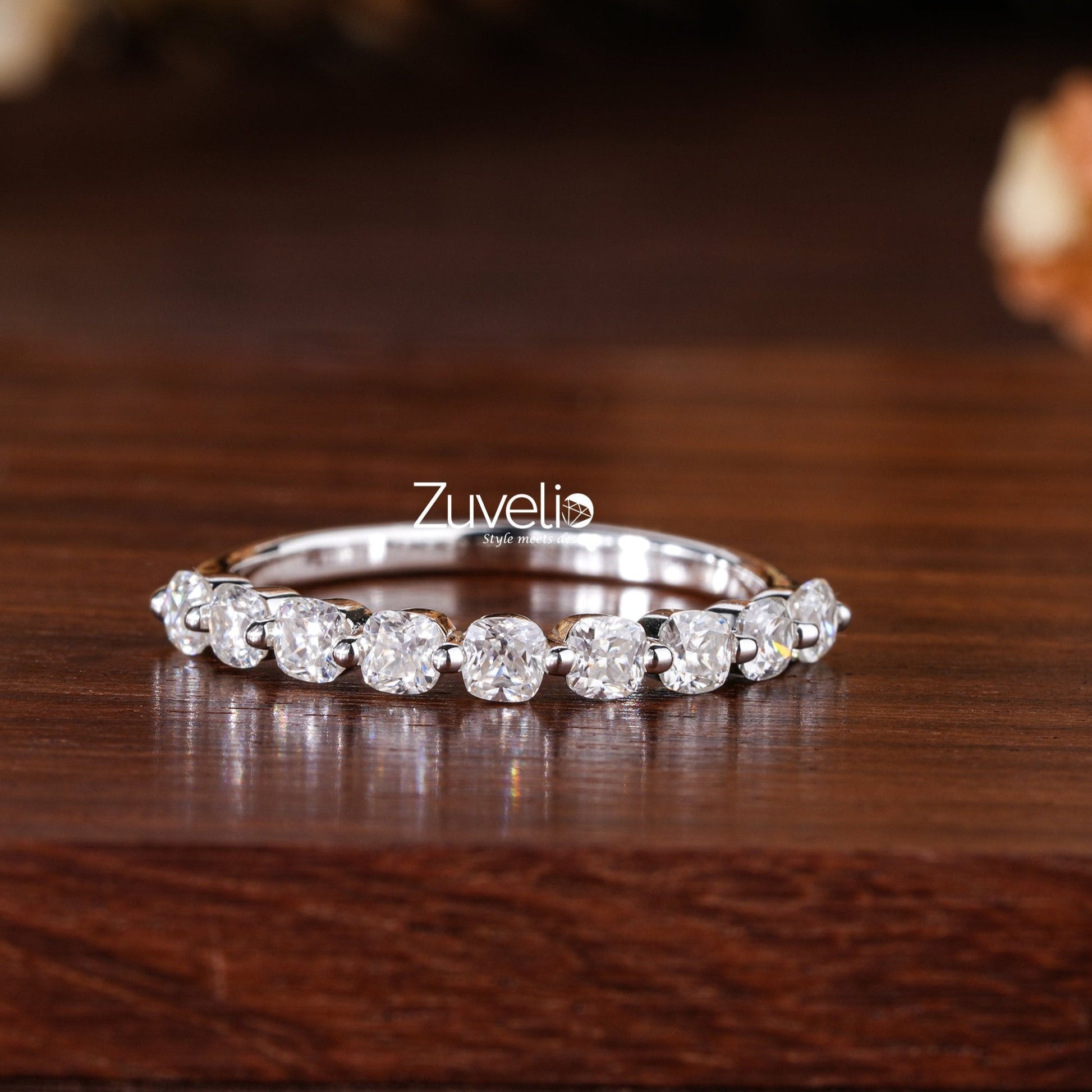 Cushion Cut Wedding Band - Zuvelio.com