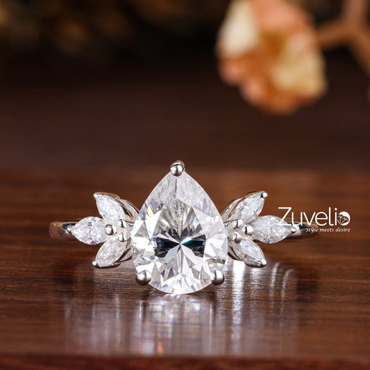 Pear Cut Marquise Ring - Zuvelio.com