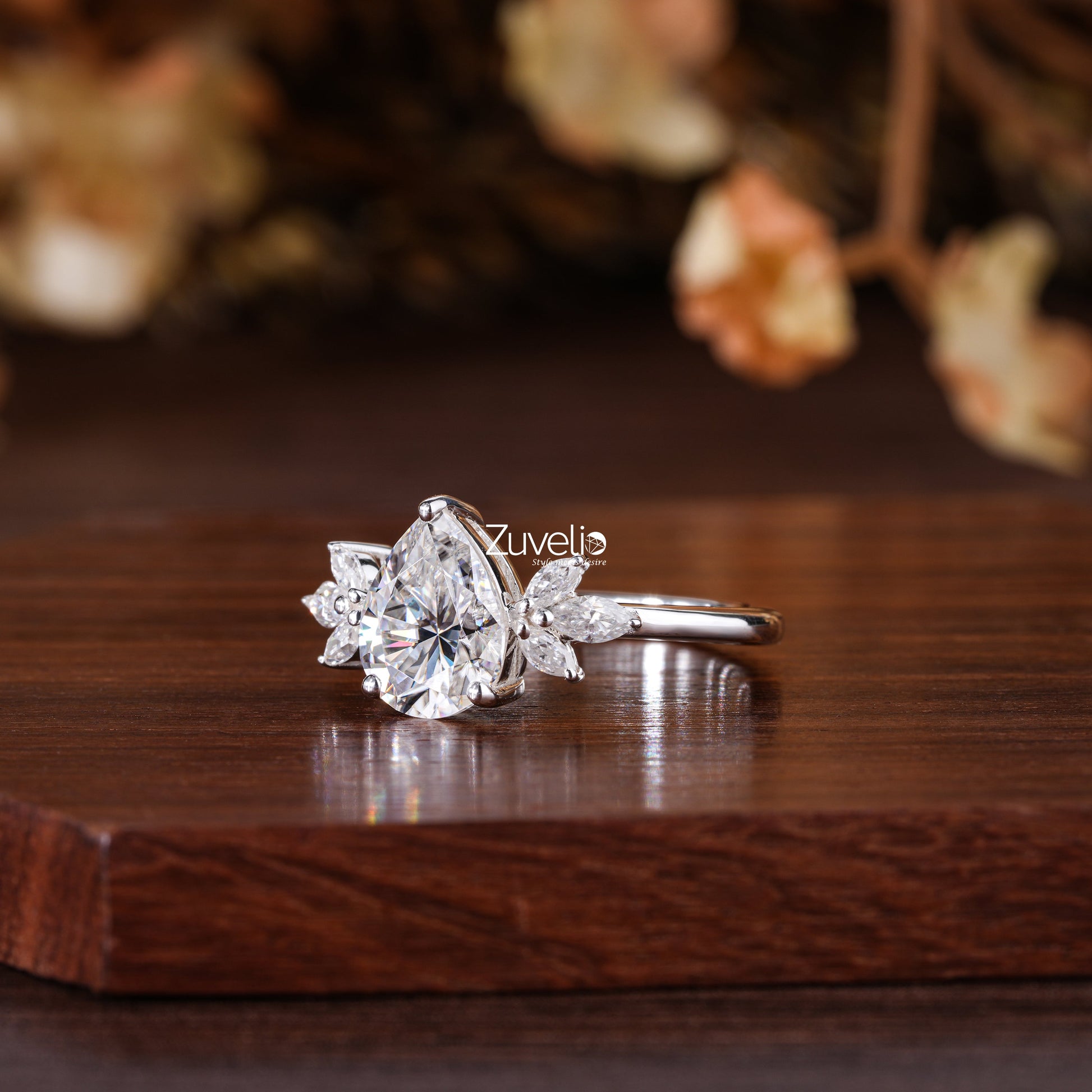 Pear Cut Marquise Ring - Zuvelio.com