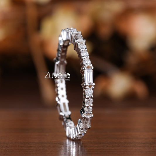 Baguette Wedding Band - Zuvelio.com