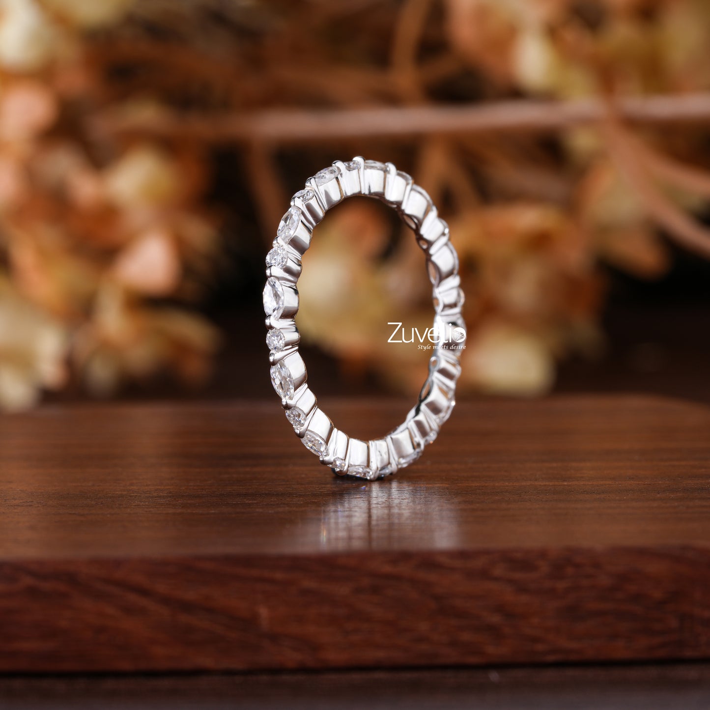 Marquise And Round Eternity Band