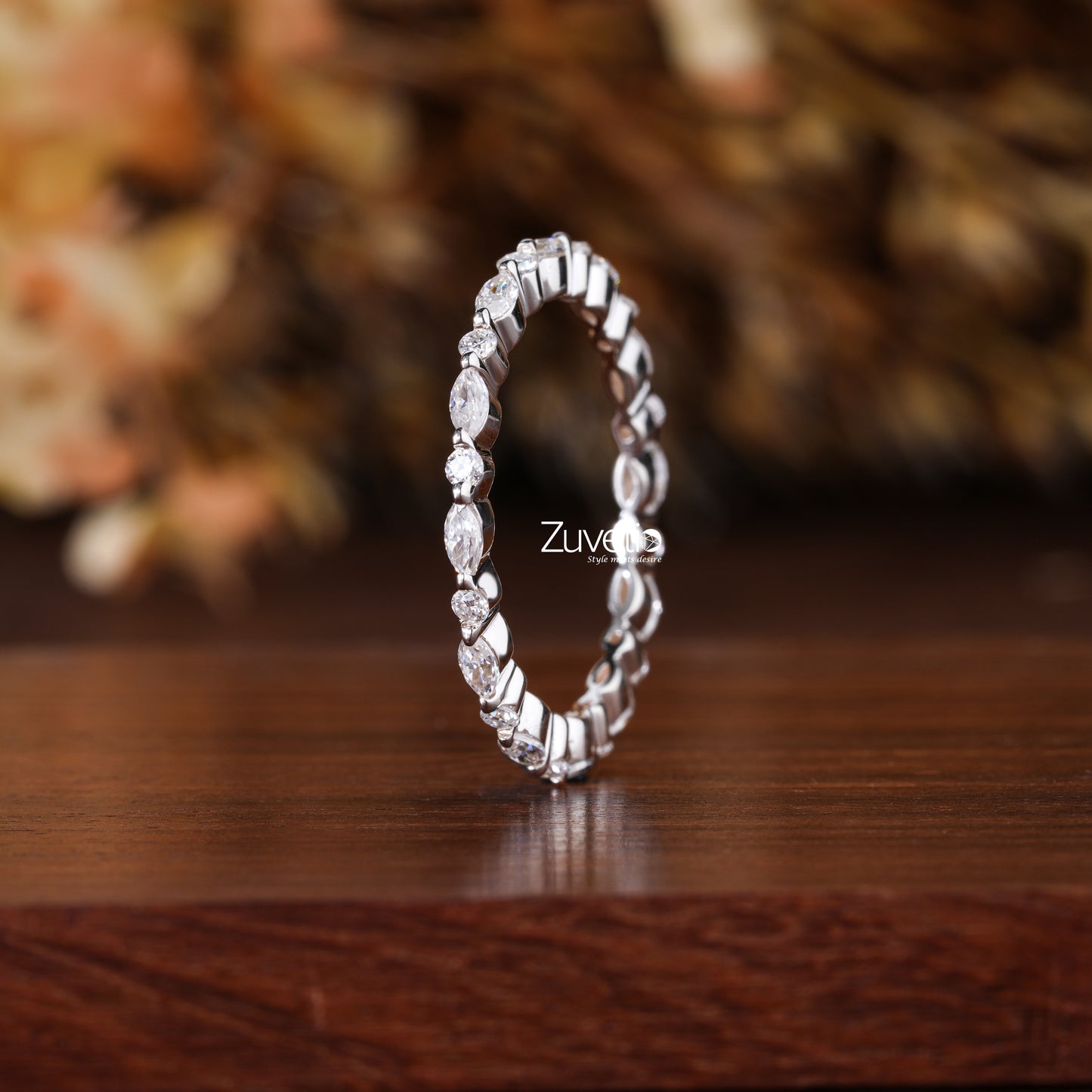 Marquise And Round Eternity Band