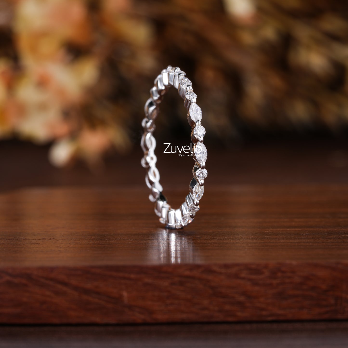 Marquise And Round Eternity Band