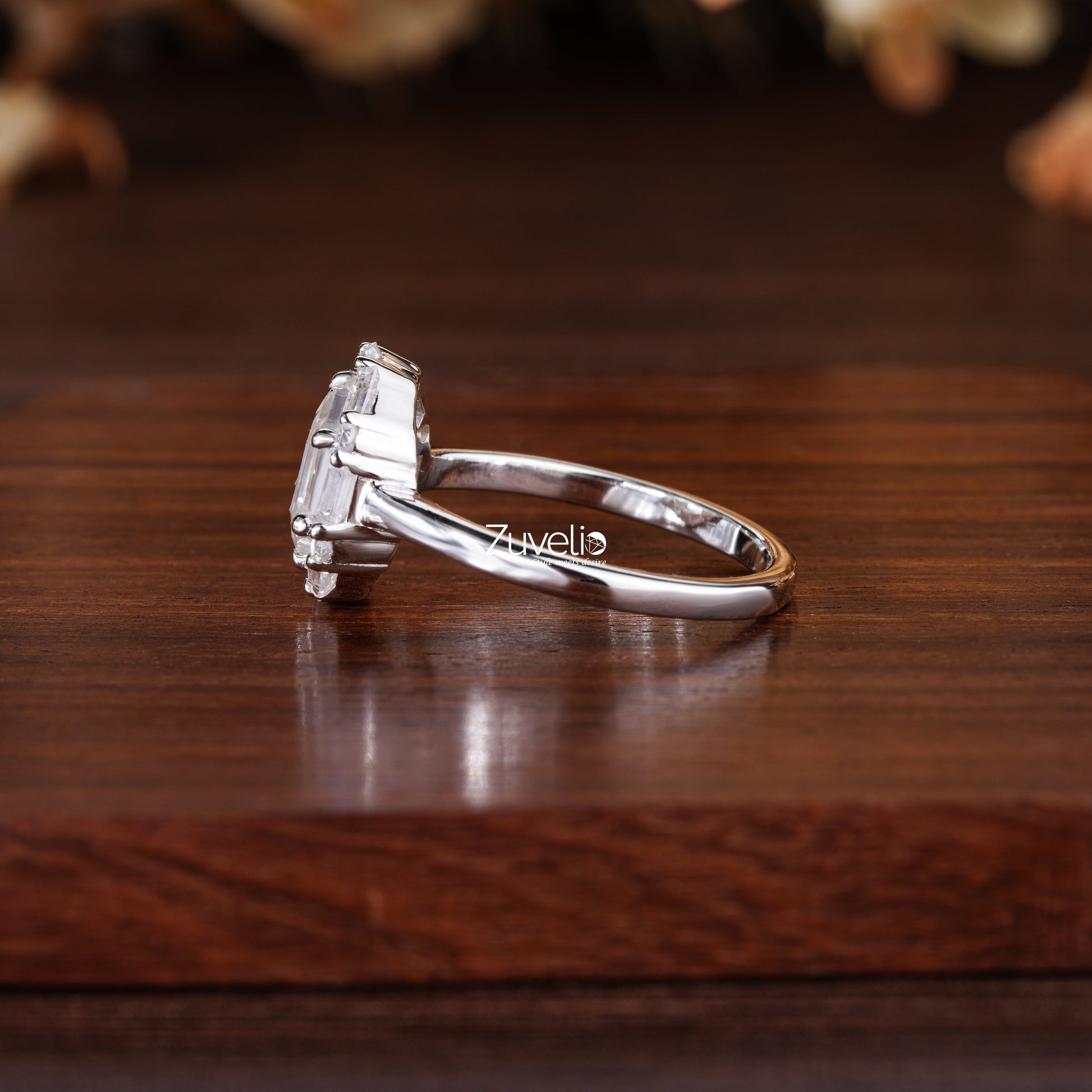 Portrait Cut Hexagon Ring - Zuvelio.com