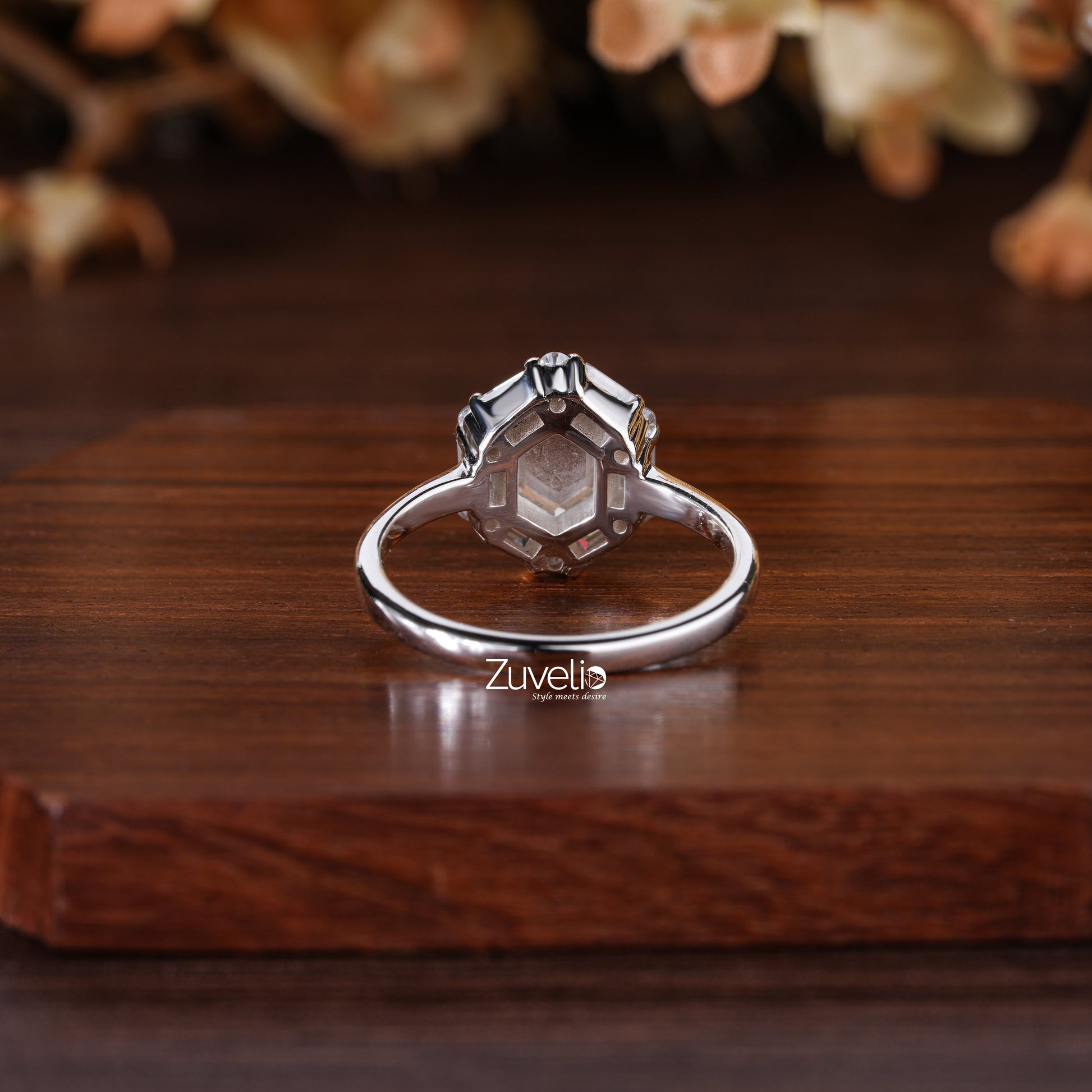 Portrait Cut Hexagon Ring - Zuvelio.com