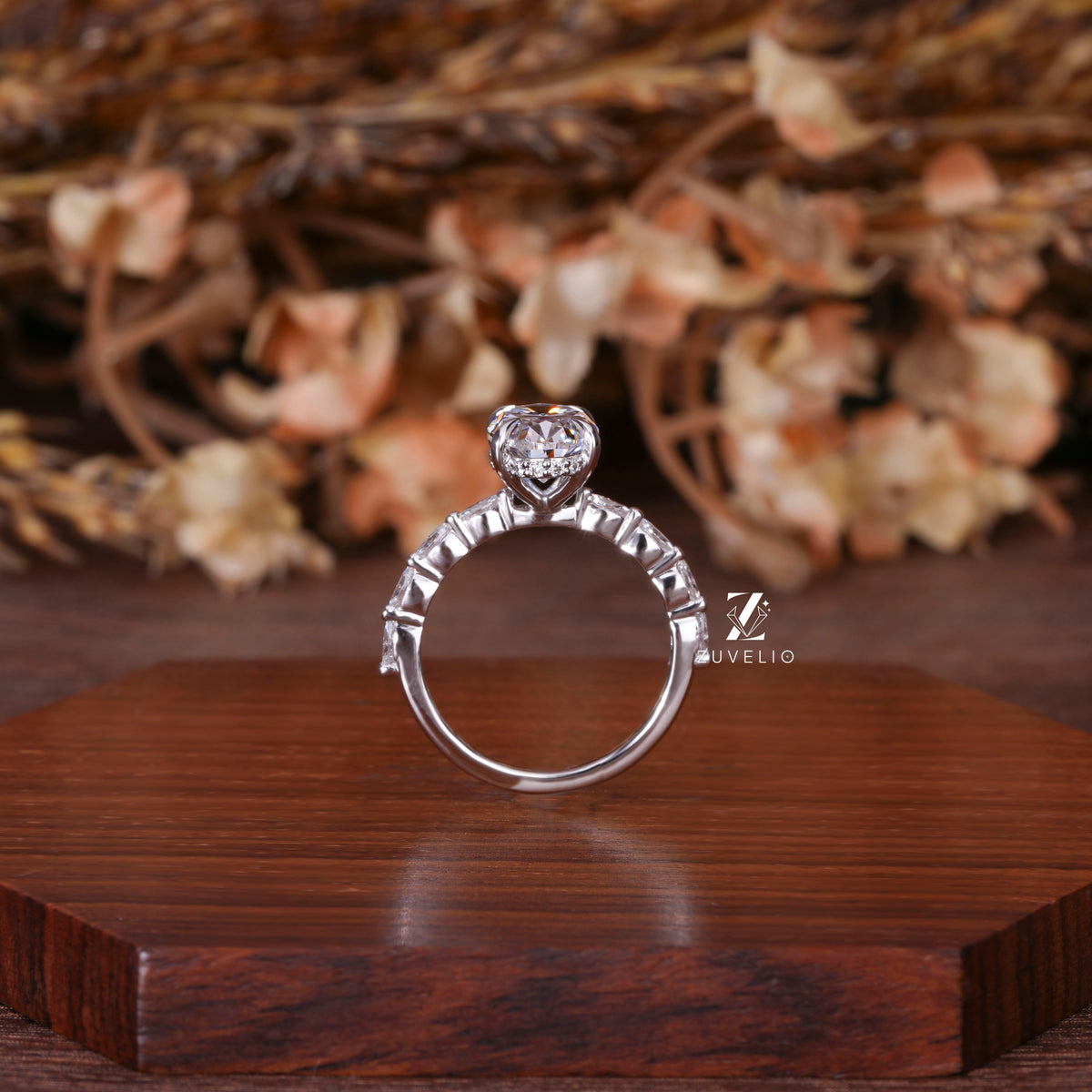 Oval Moissanite Bubble Ring