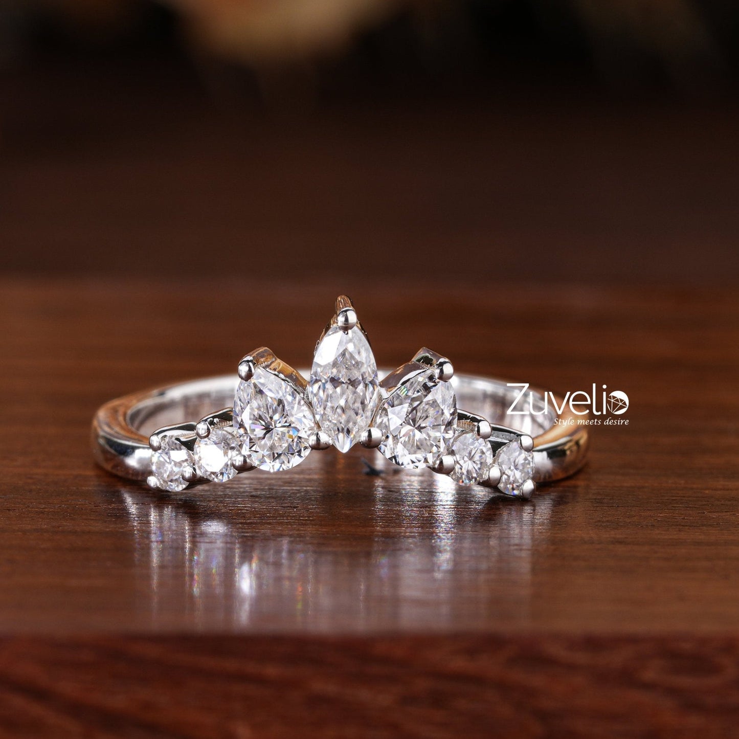 V Shape Moissanite - Zuvelio.com