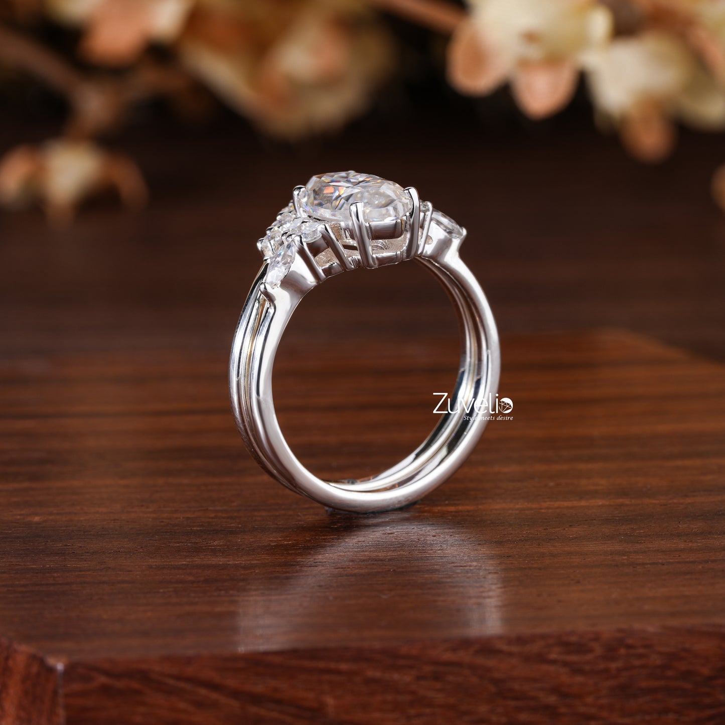 Marquise Moissanite Bridal Set