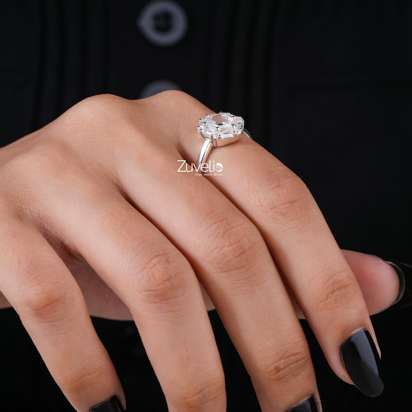 Portrait Cut Hexagon Ring - Zuvelio.com