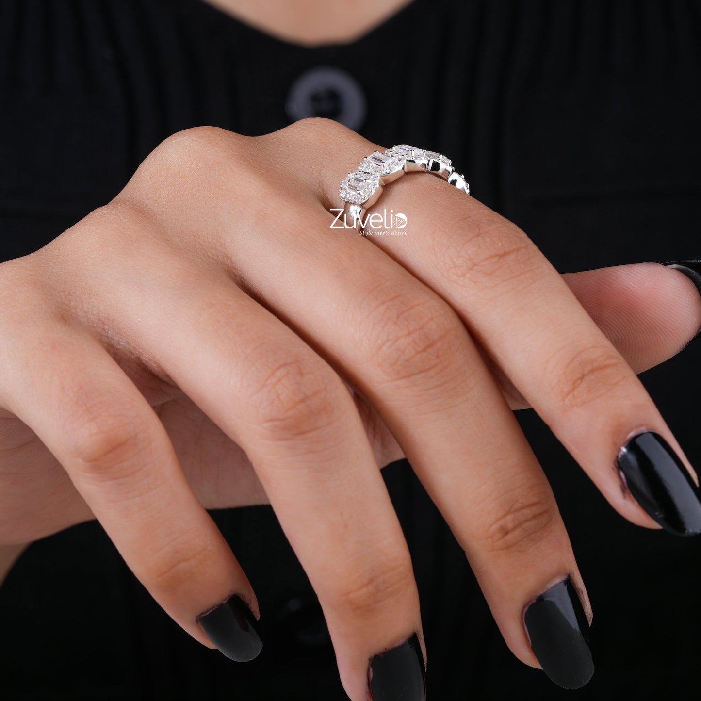 Baguette Halo Style Ring - Zuvelio.com