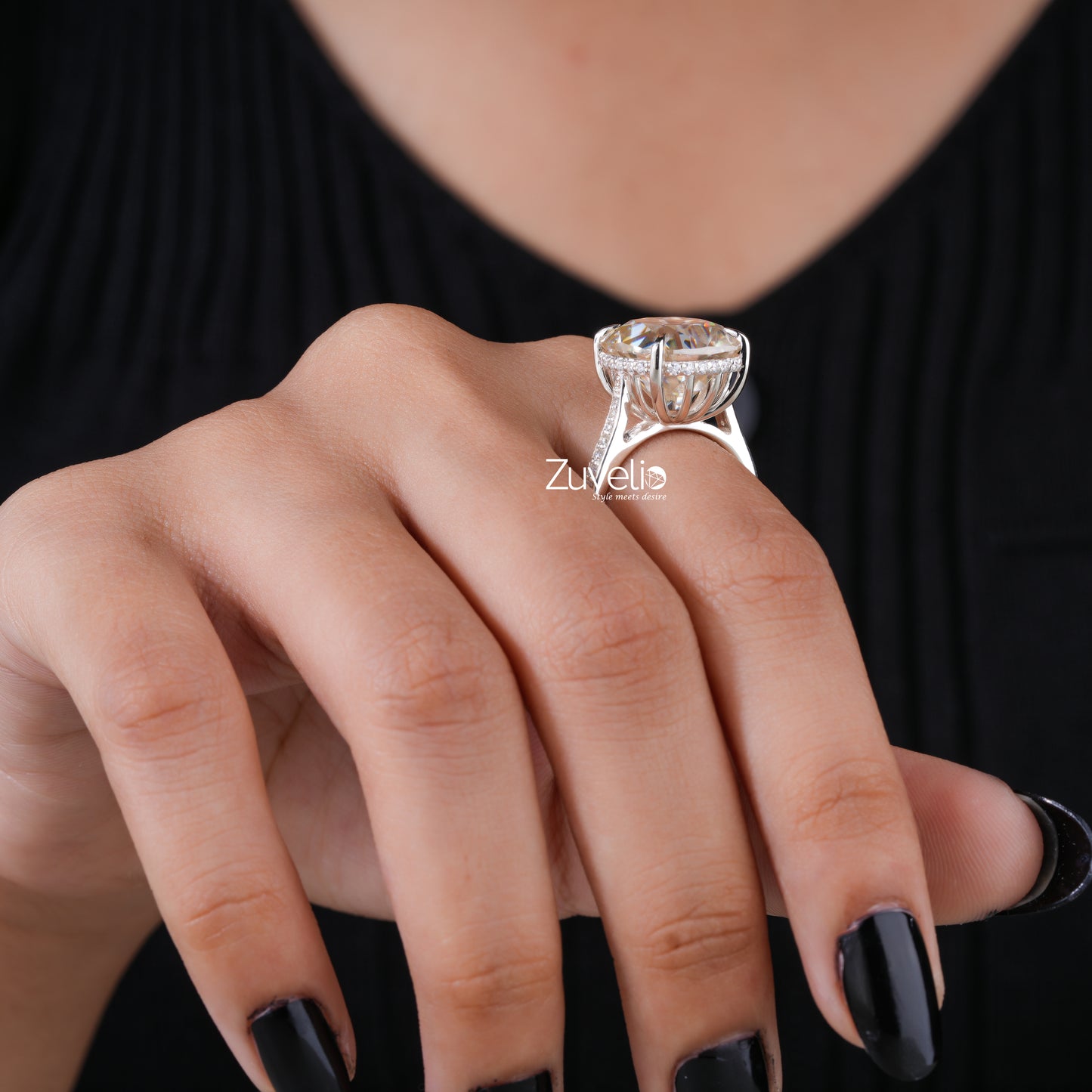 Ice Crushed Cushion Ring