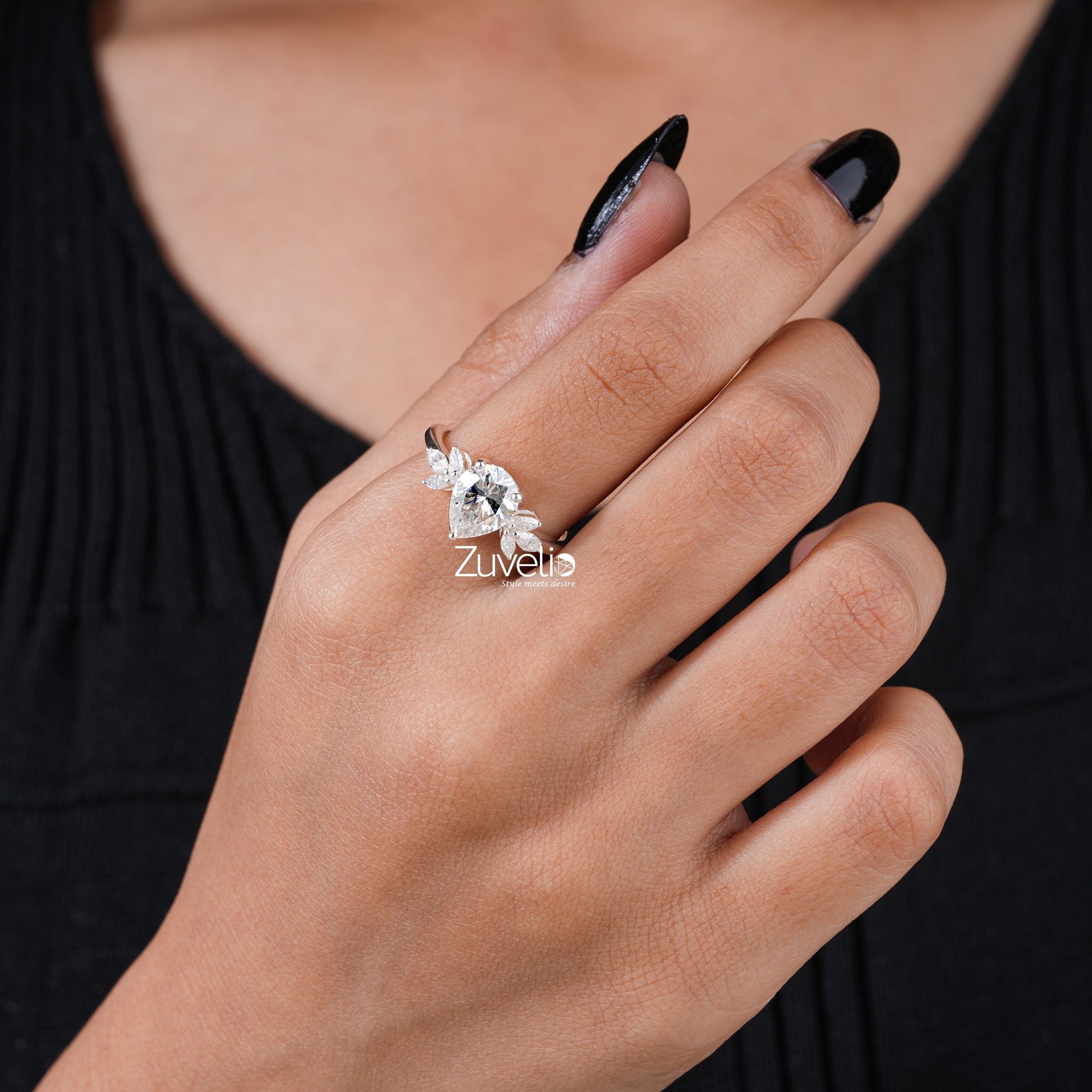 Pear Cut Marquise Ring - Zuvelio.com