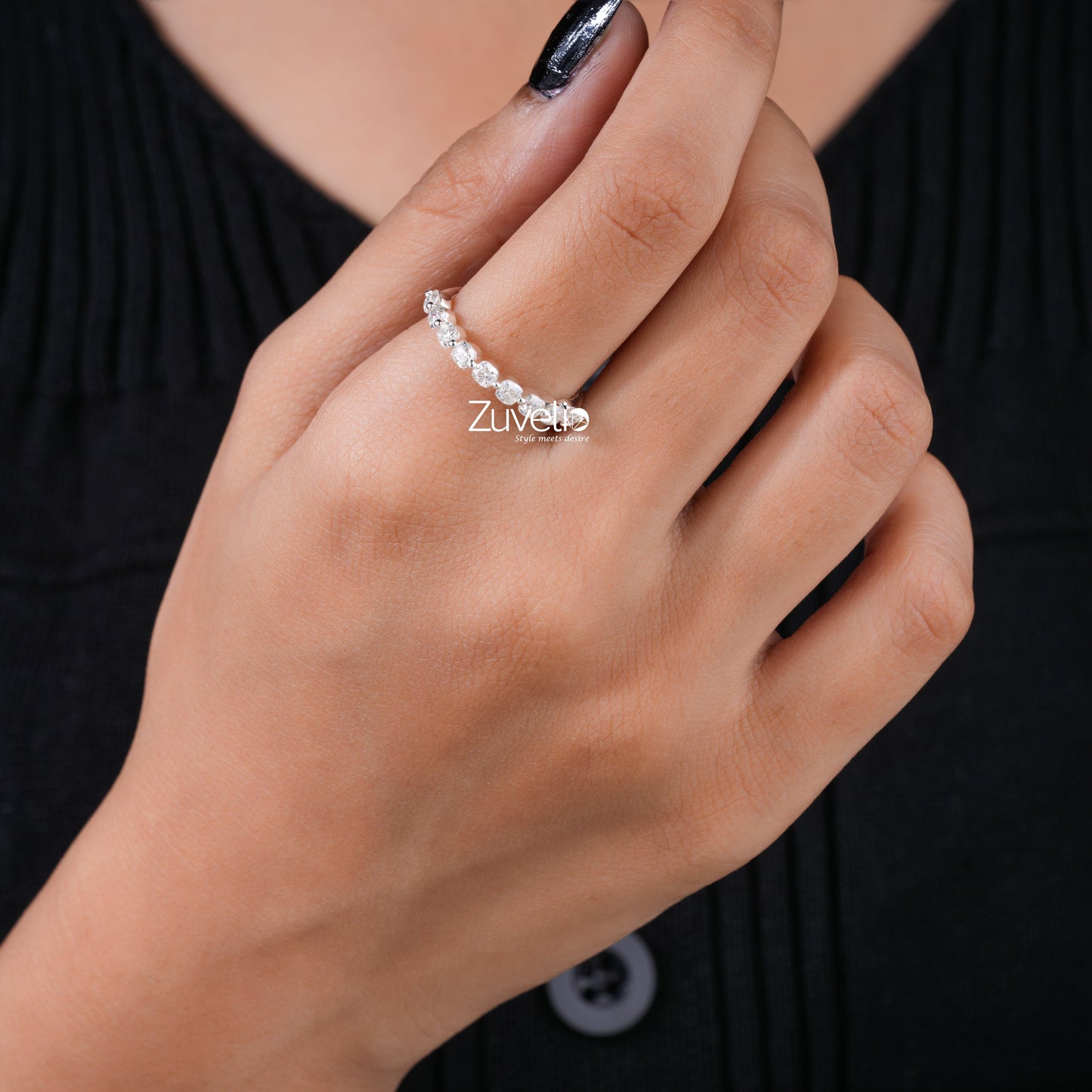 2.50mm Cushion Moissanite Band - Zuvelio.com