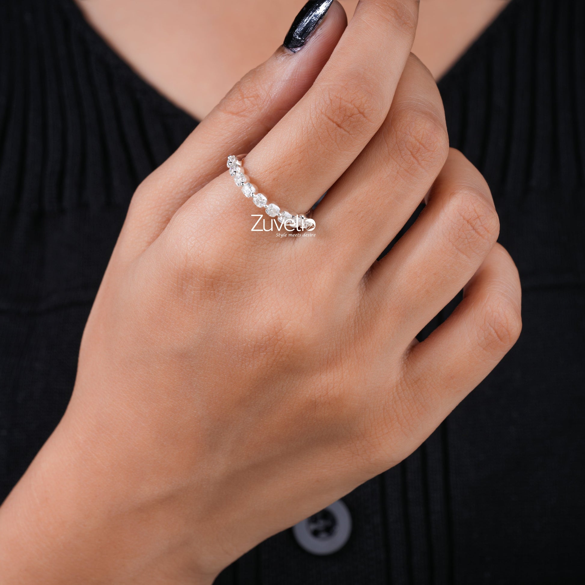 Cushion Cut Wedding Band - Zuvelio.com