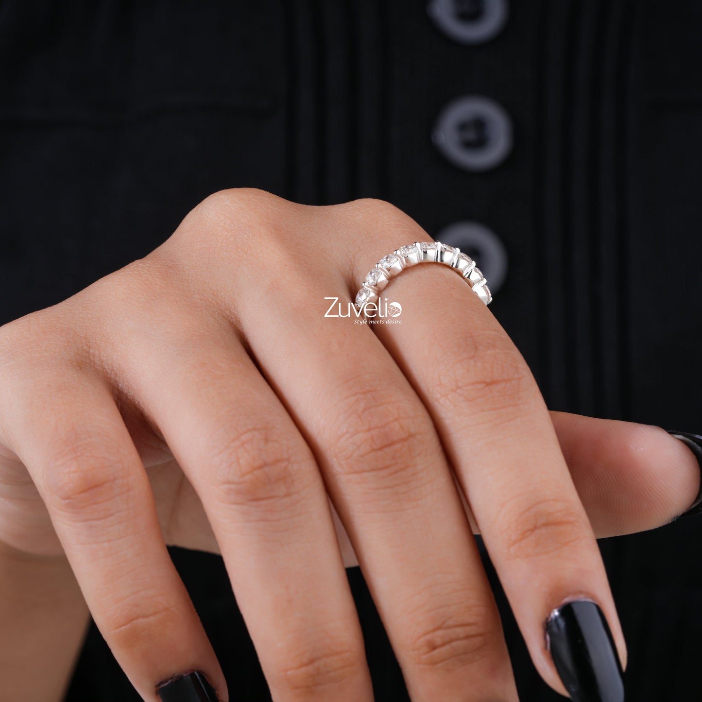 2.50mm Cushion Moissanite Band - Zuvelio.com